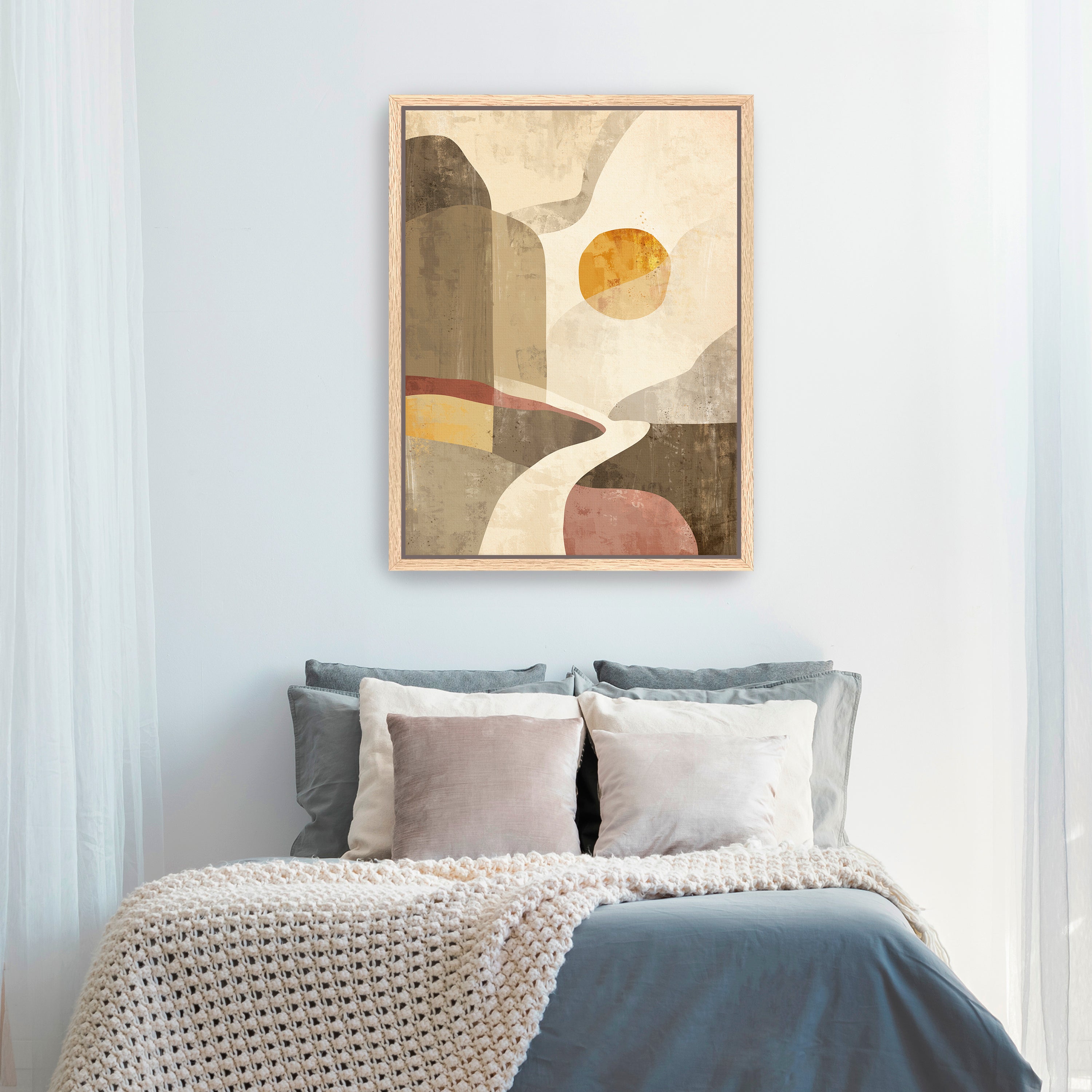 Geometric Landscape Canvas Giclee