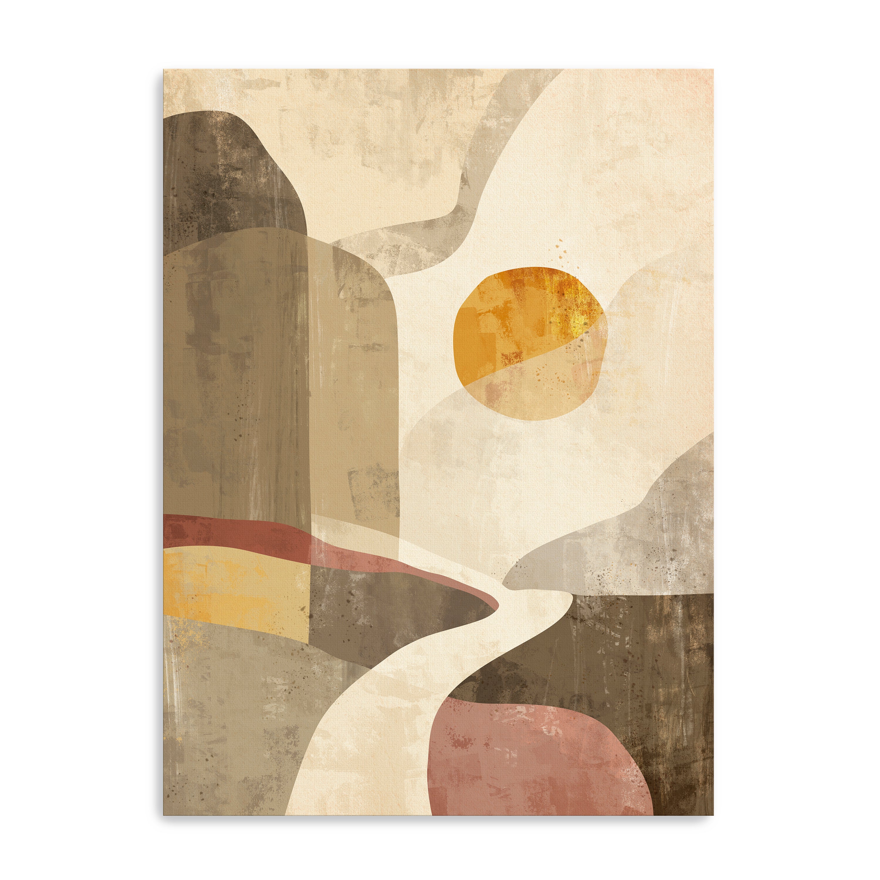 Geometric Landscape Canvas Giclee