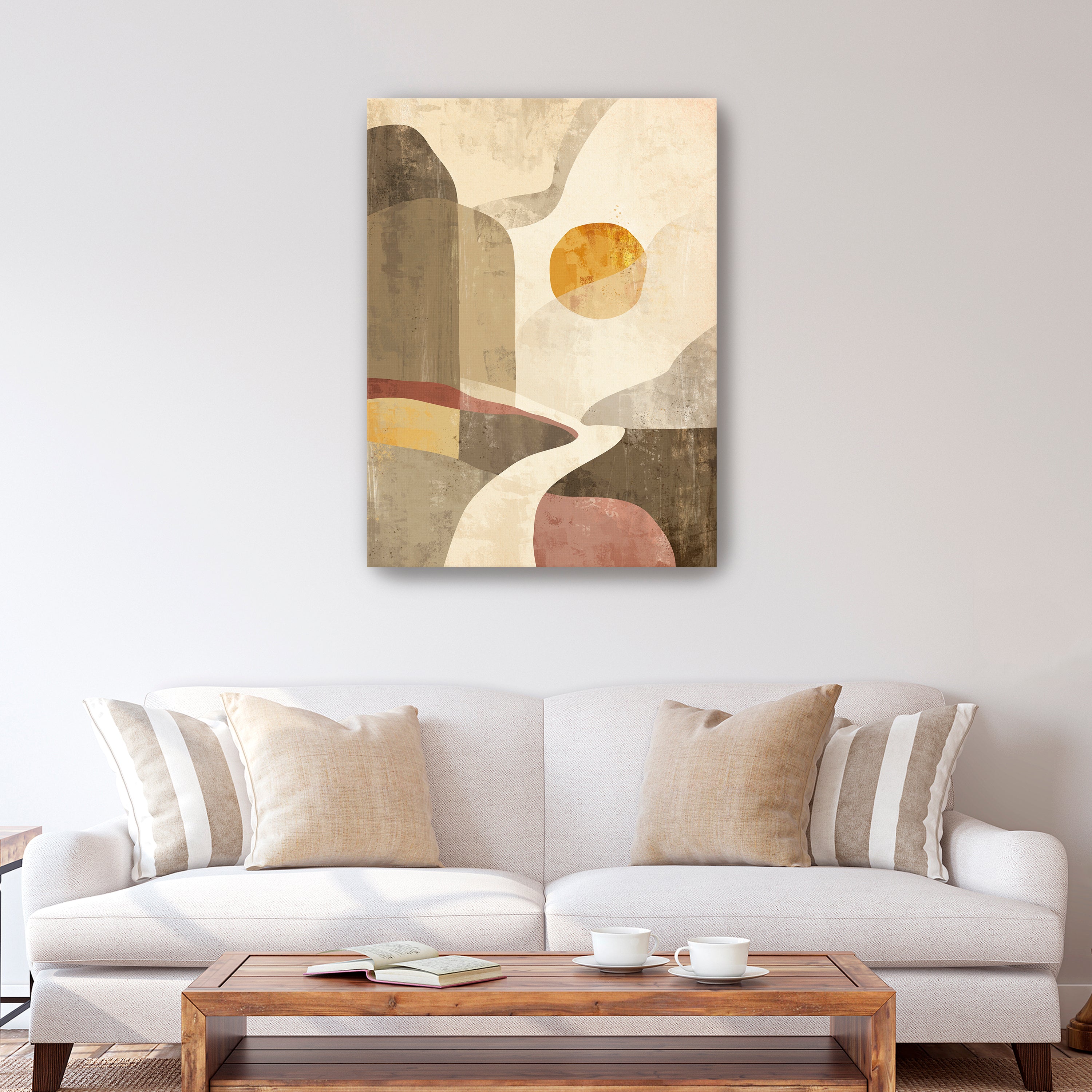 Geometric Landscape Canvas Giclee