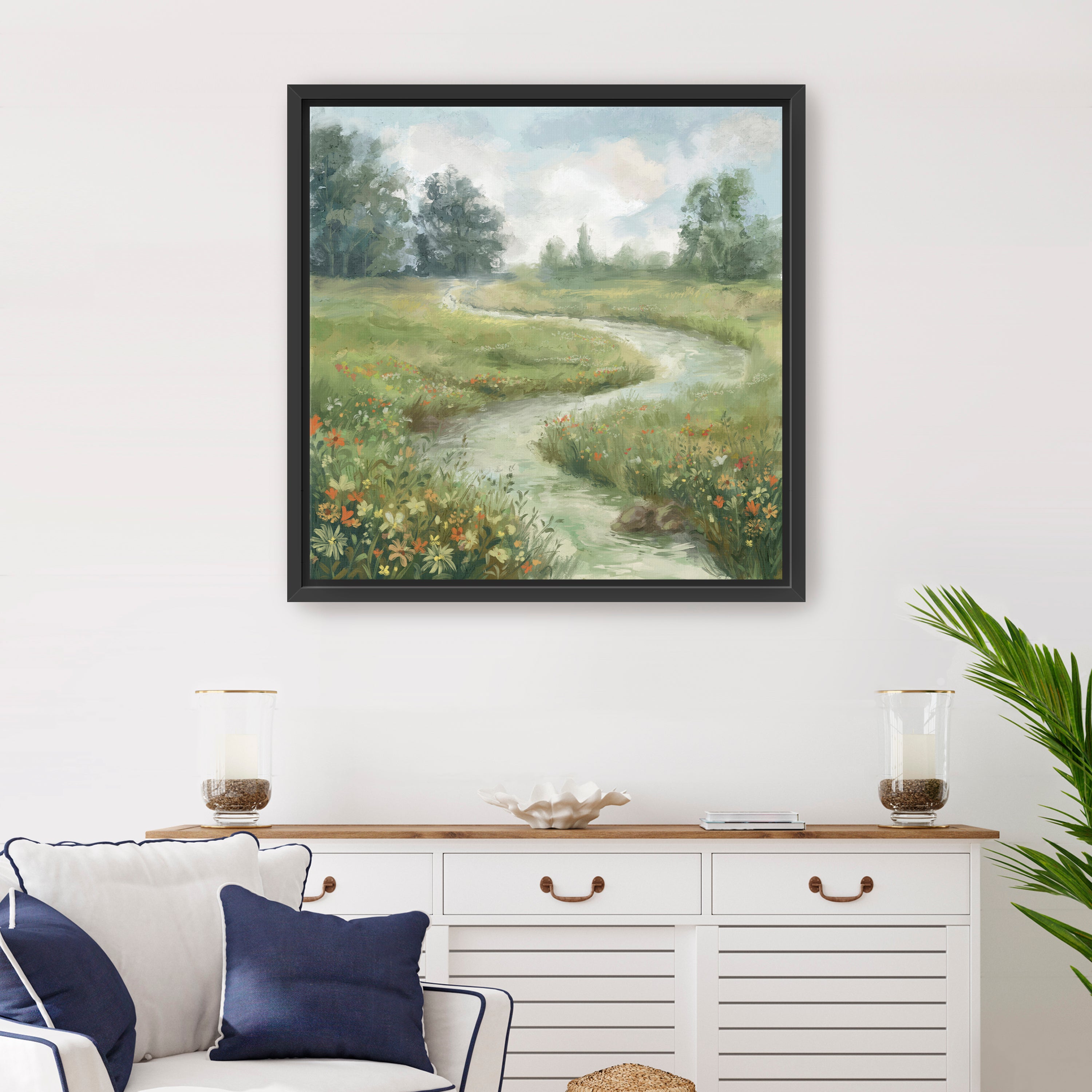 Flower river Canvas Giclee