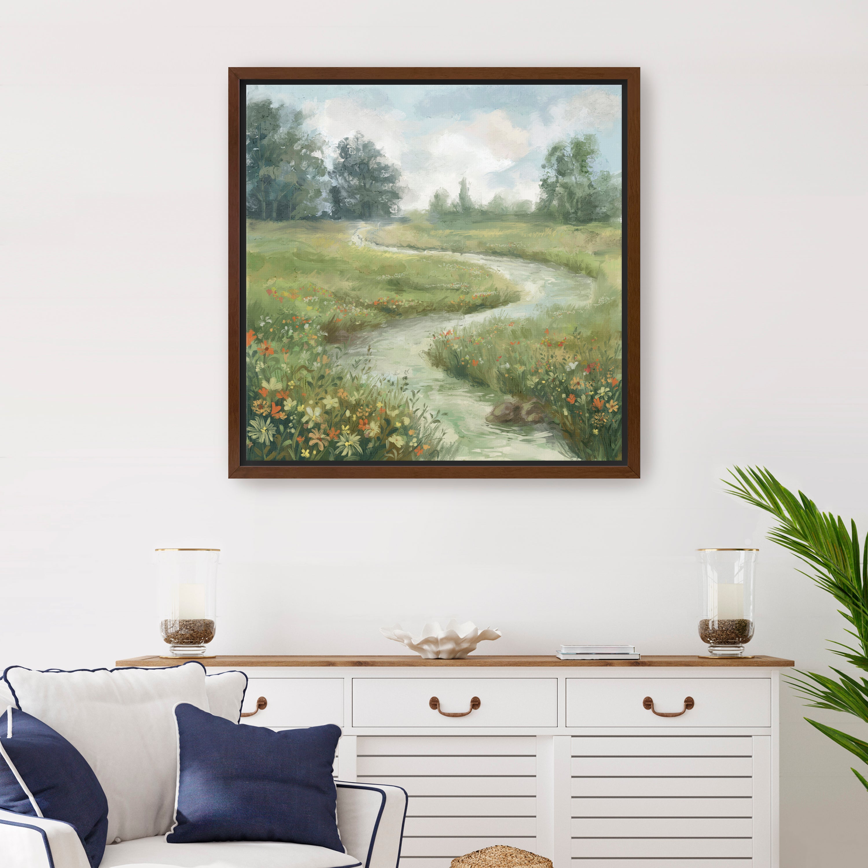 Flower river Canvas Giclee