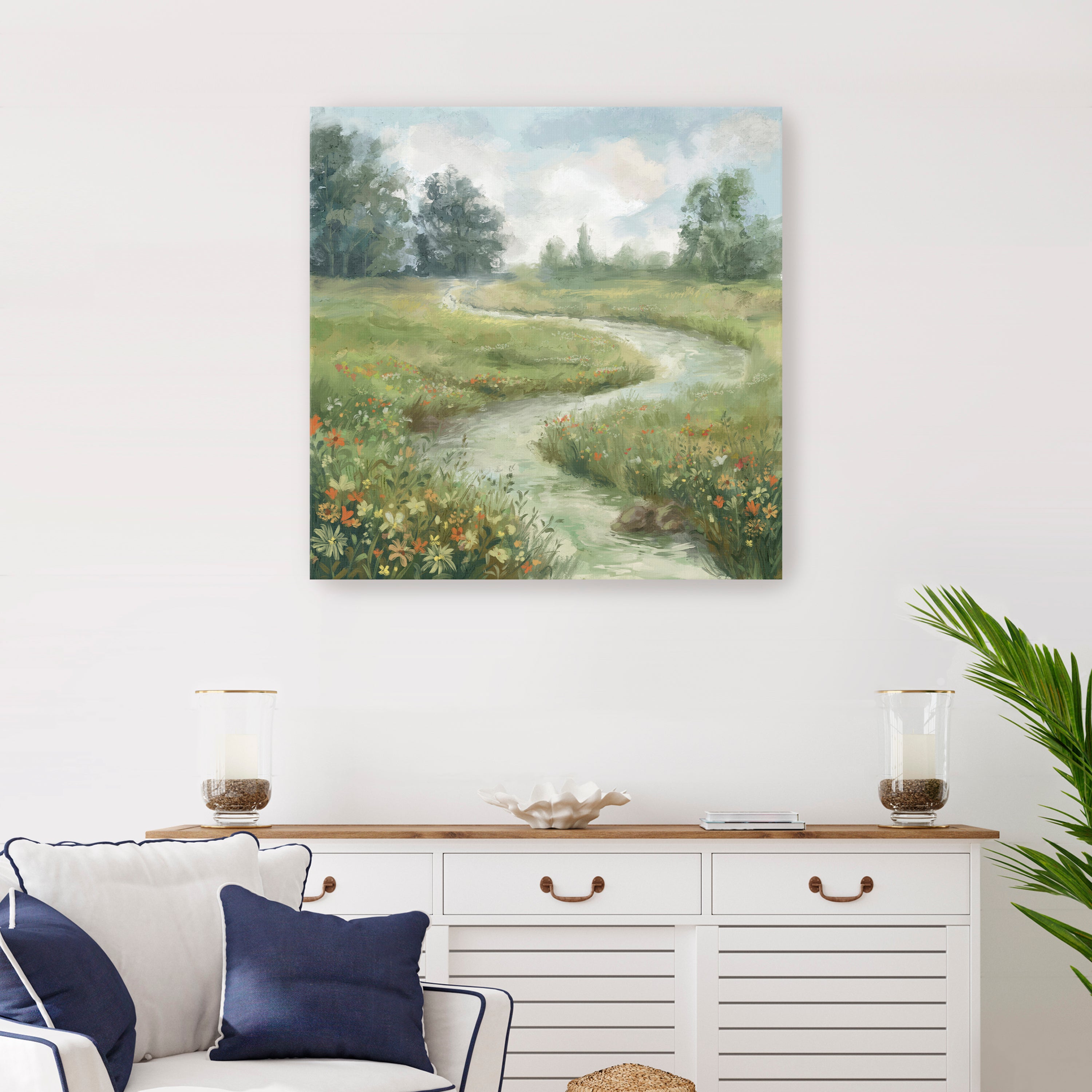 Flower river Canvas Giclee