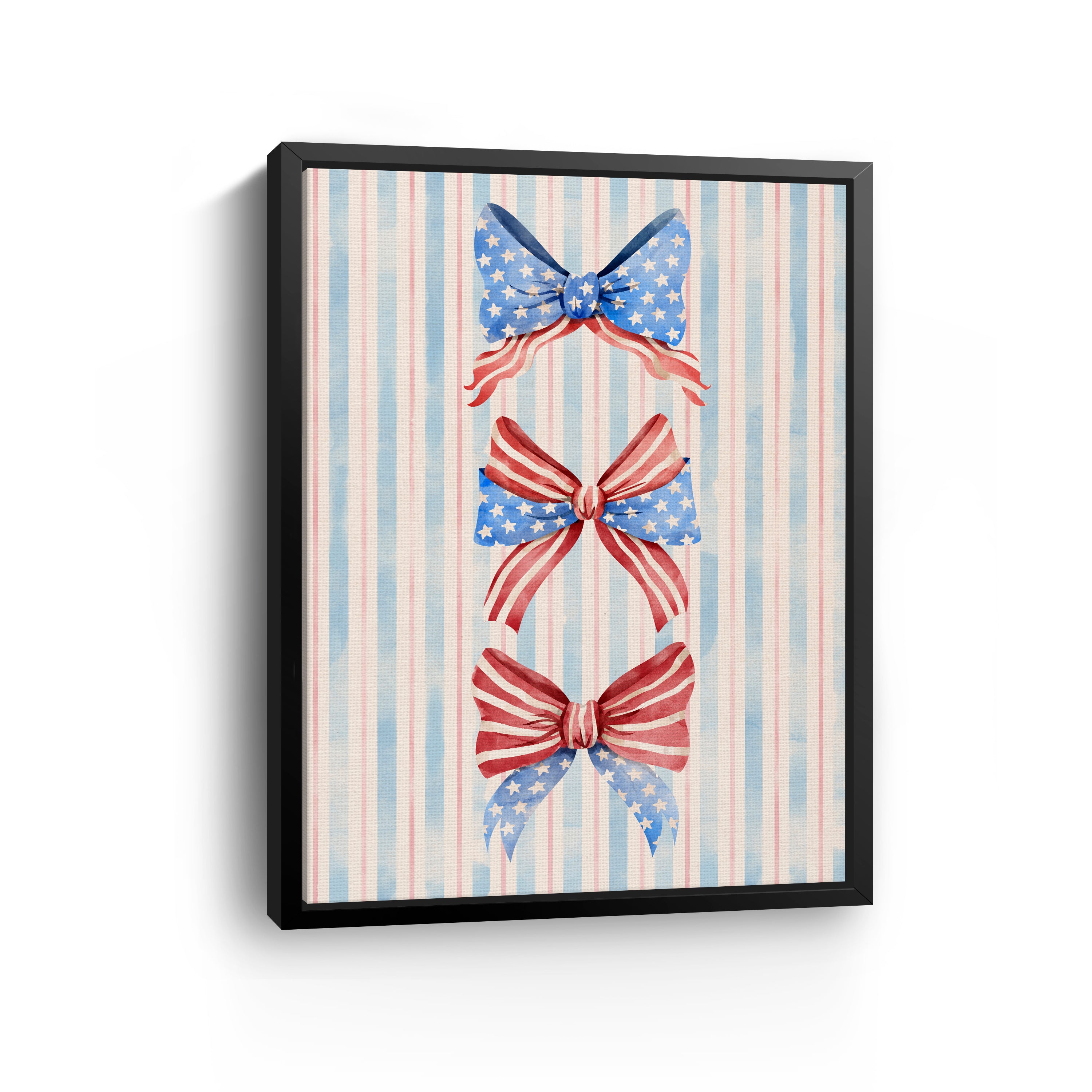 Patriotic Bows Canvas Giclee