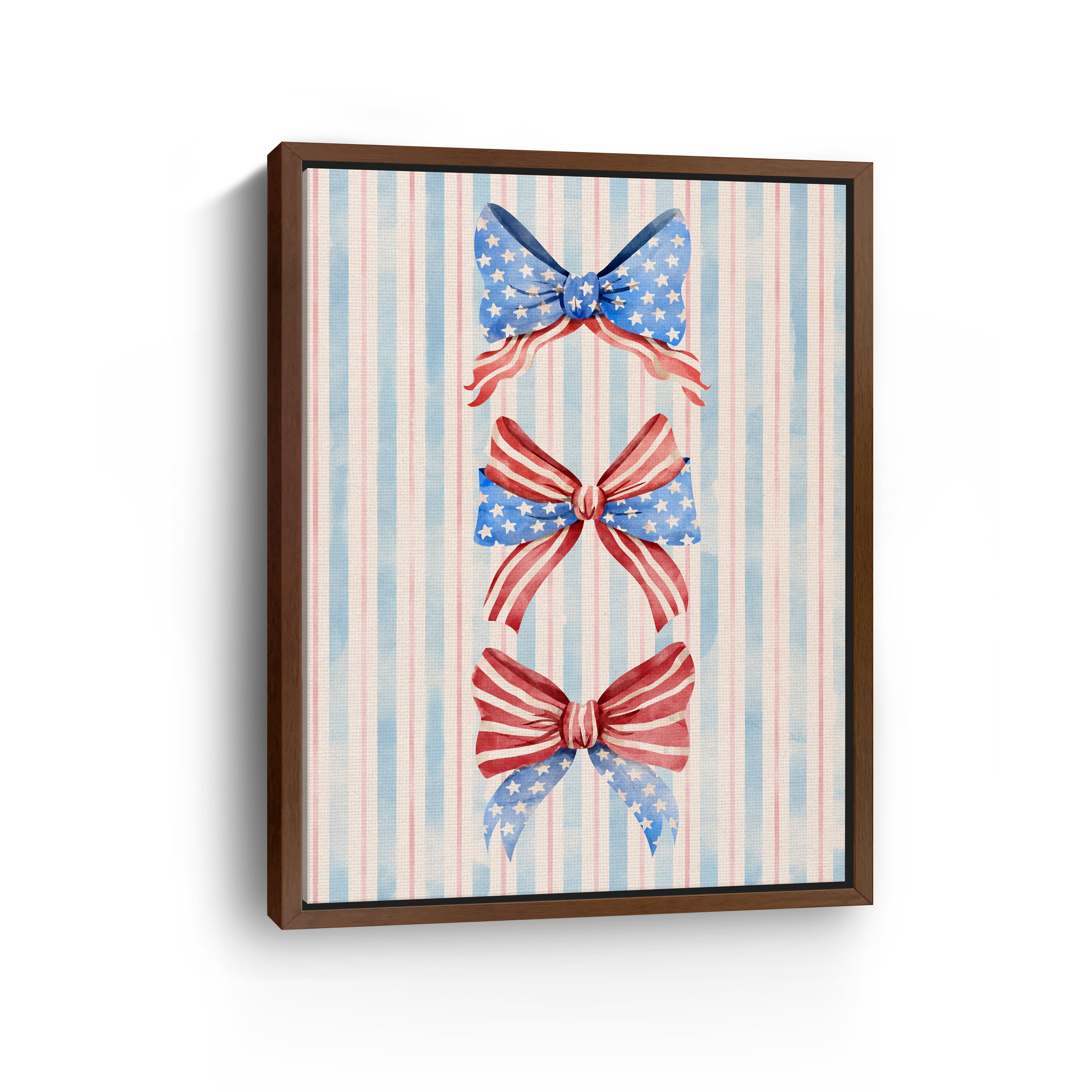 Patriotic Bows Canvas Giclee