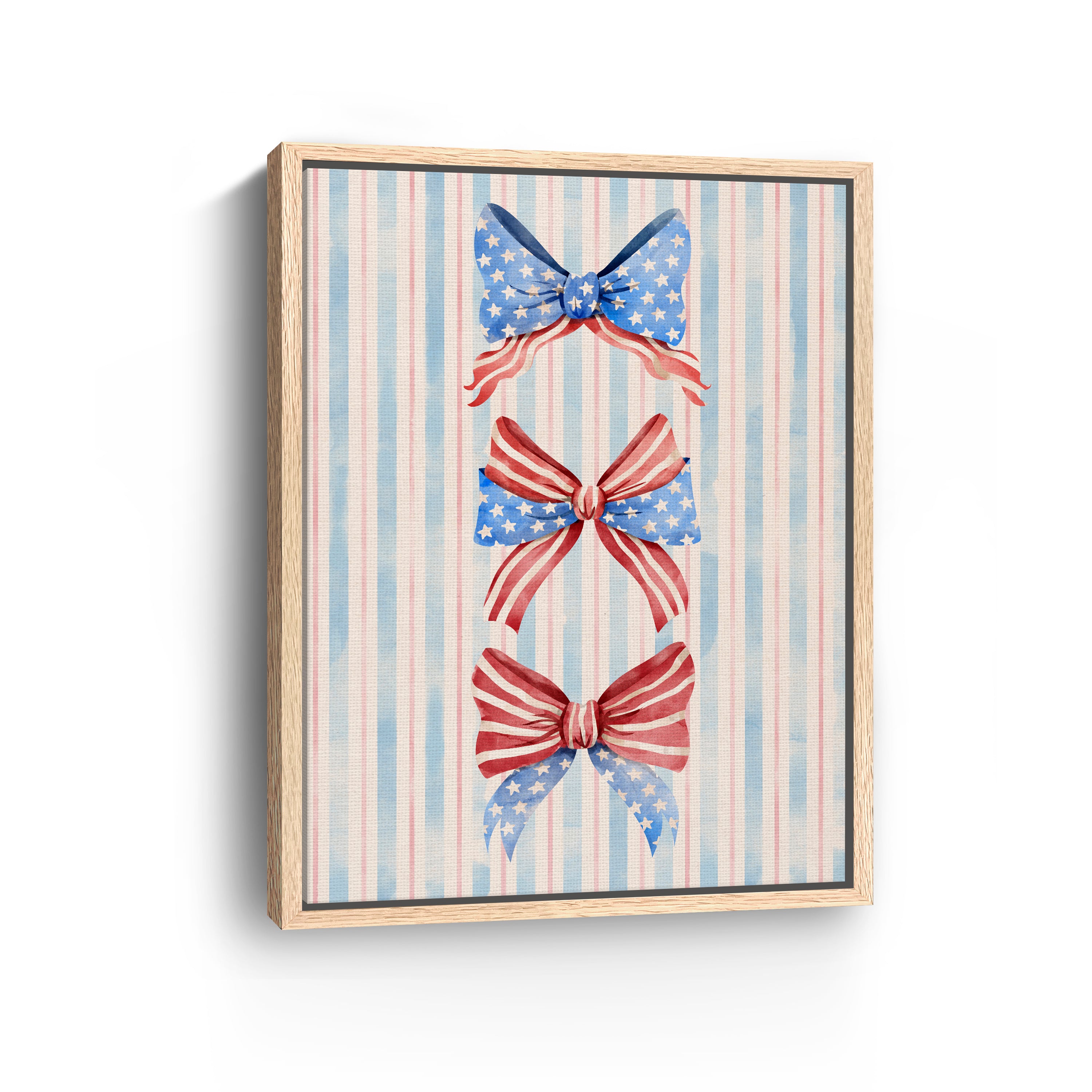 Patriotic Bows Canvas Giclee