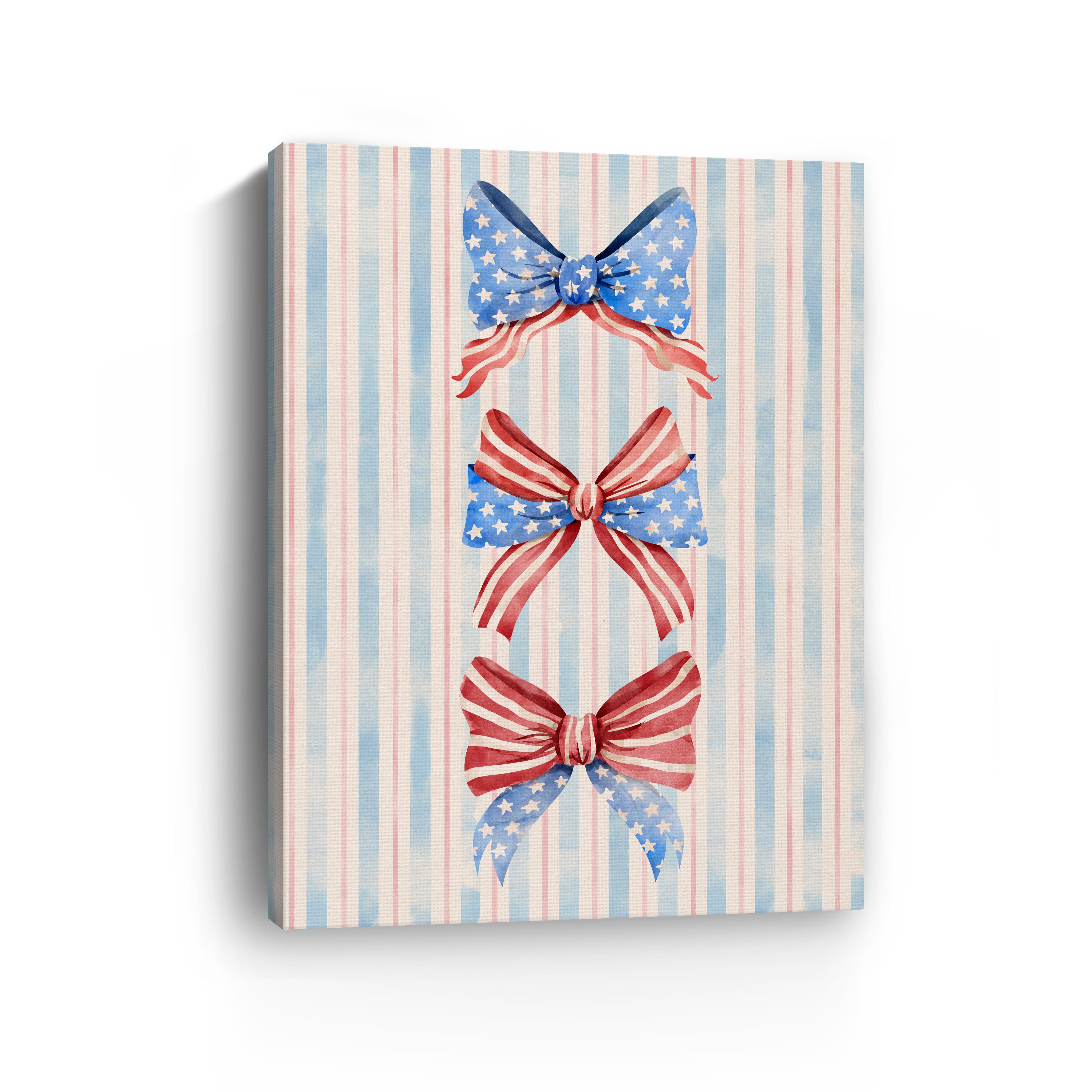 Patriotic Bows Canvas Giclee
