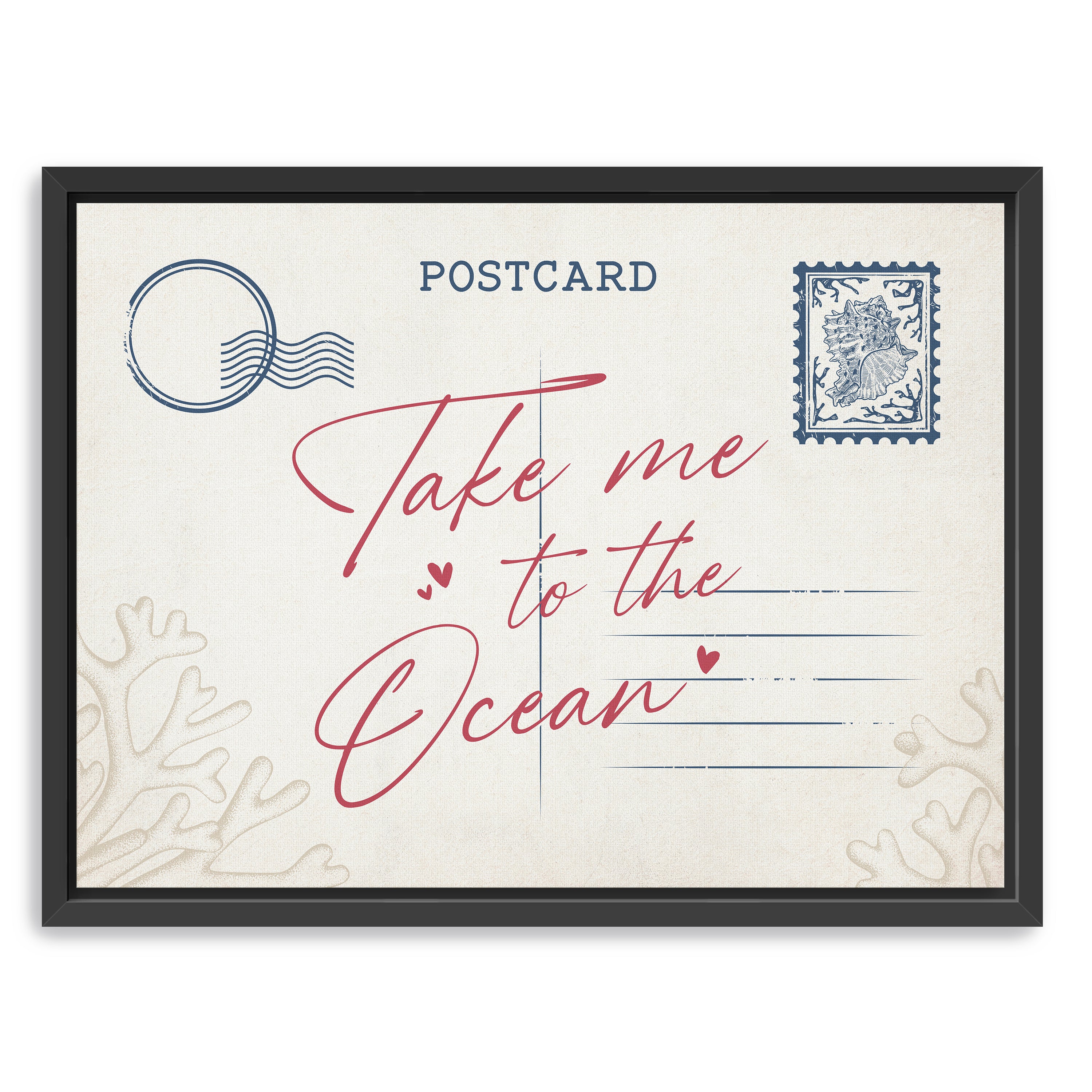 Beach Postcard Canvas Giclee