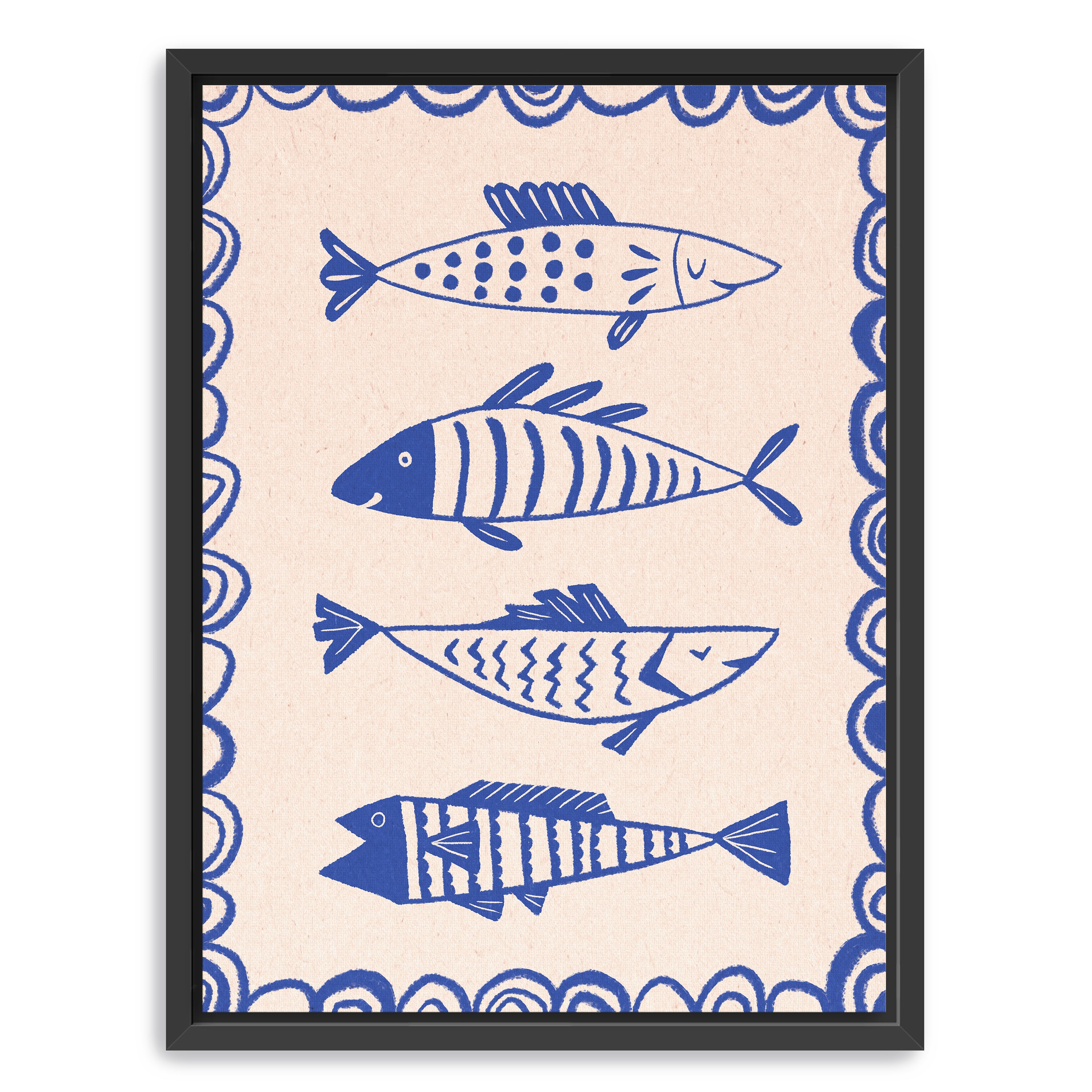 Doodle Fish Canvas Giclee