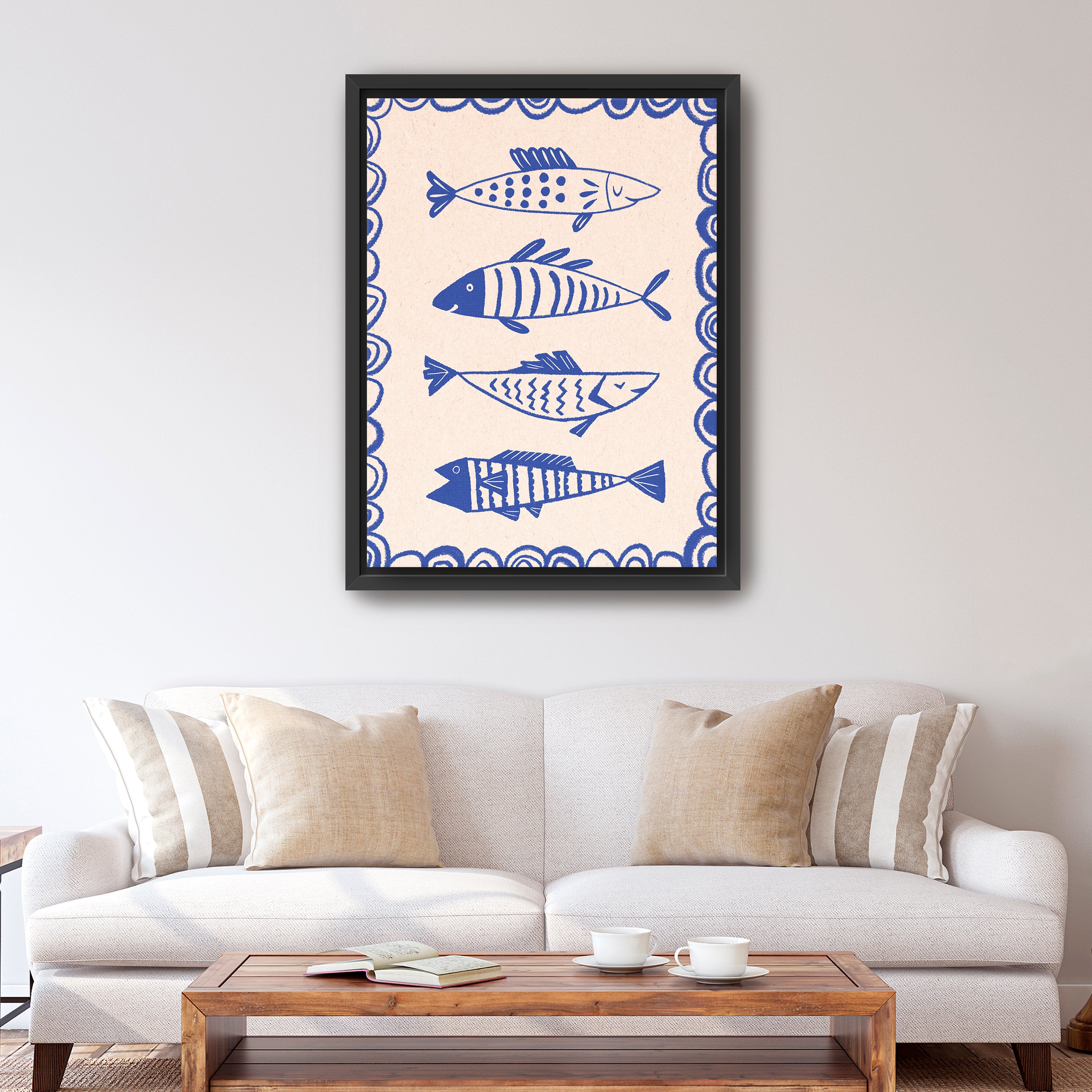 Doodle Fish Canvas Giclee