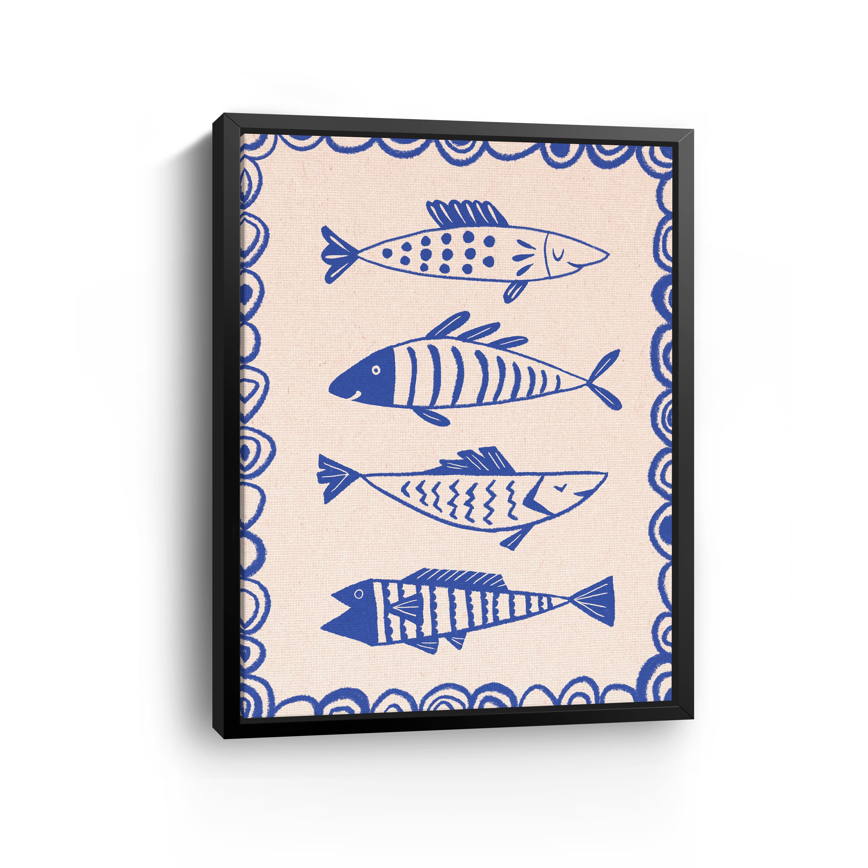 Doodle Fish Canvas Giclee