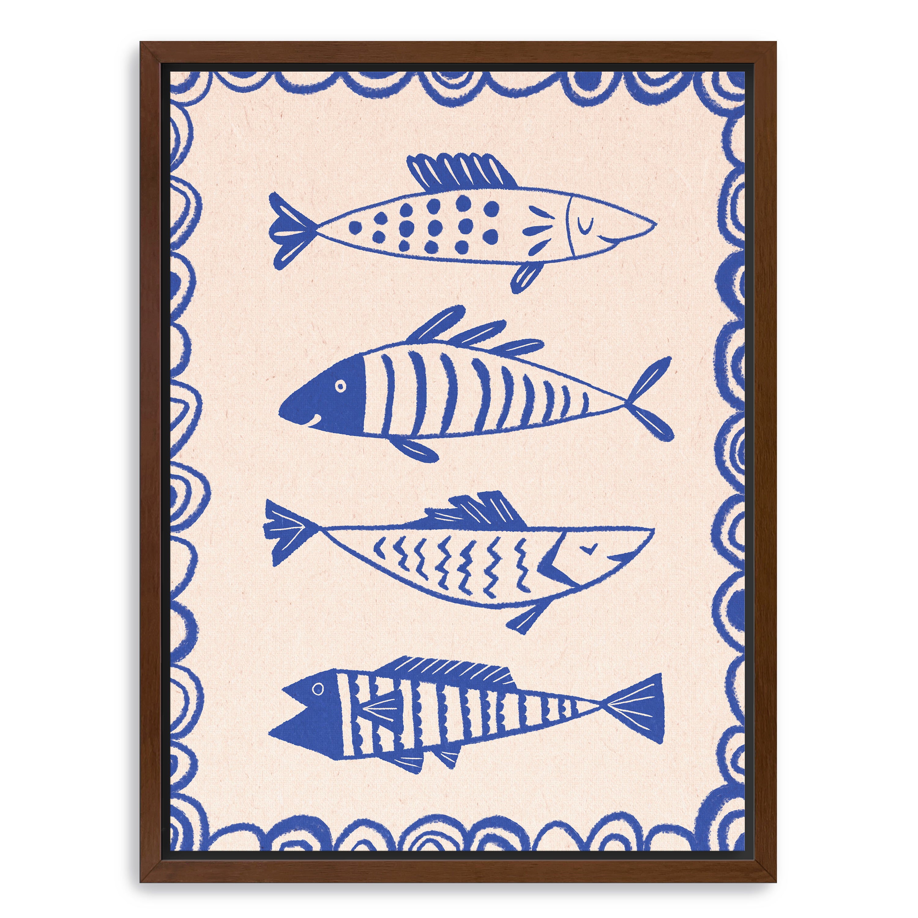Doodle Fish Canvas Giclee