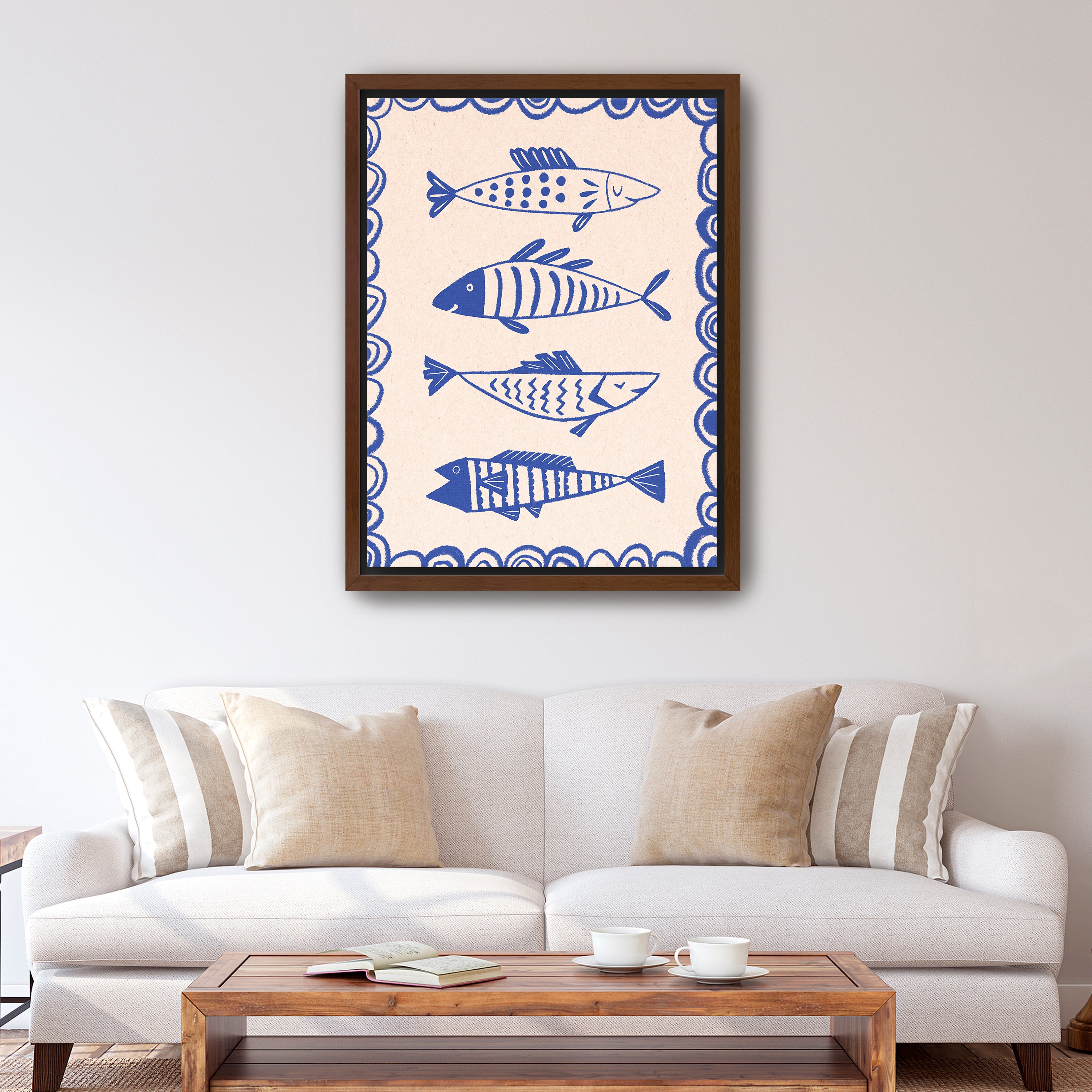 Doodle Fish Canvas Giclee