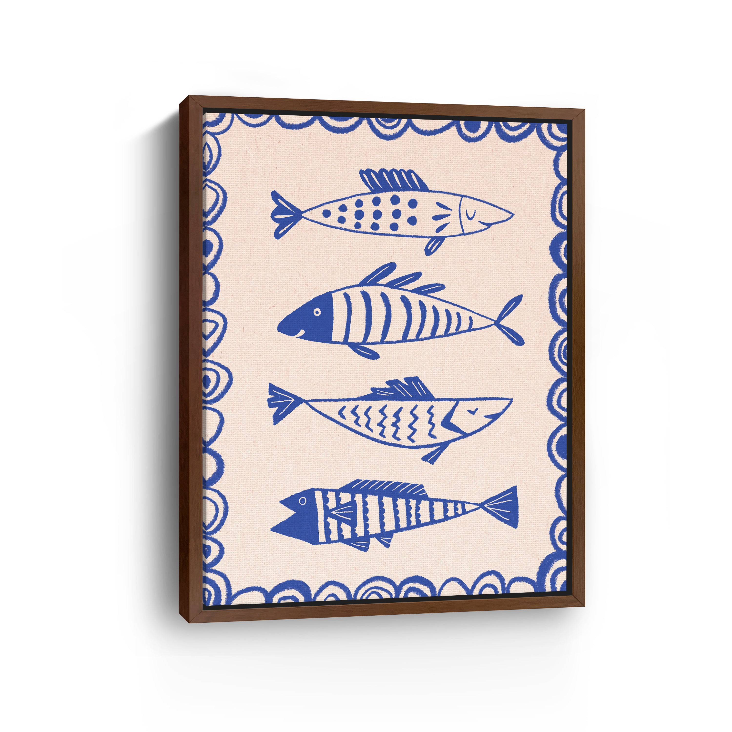 Doodle Fish Canvas Giclee