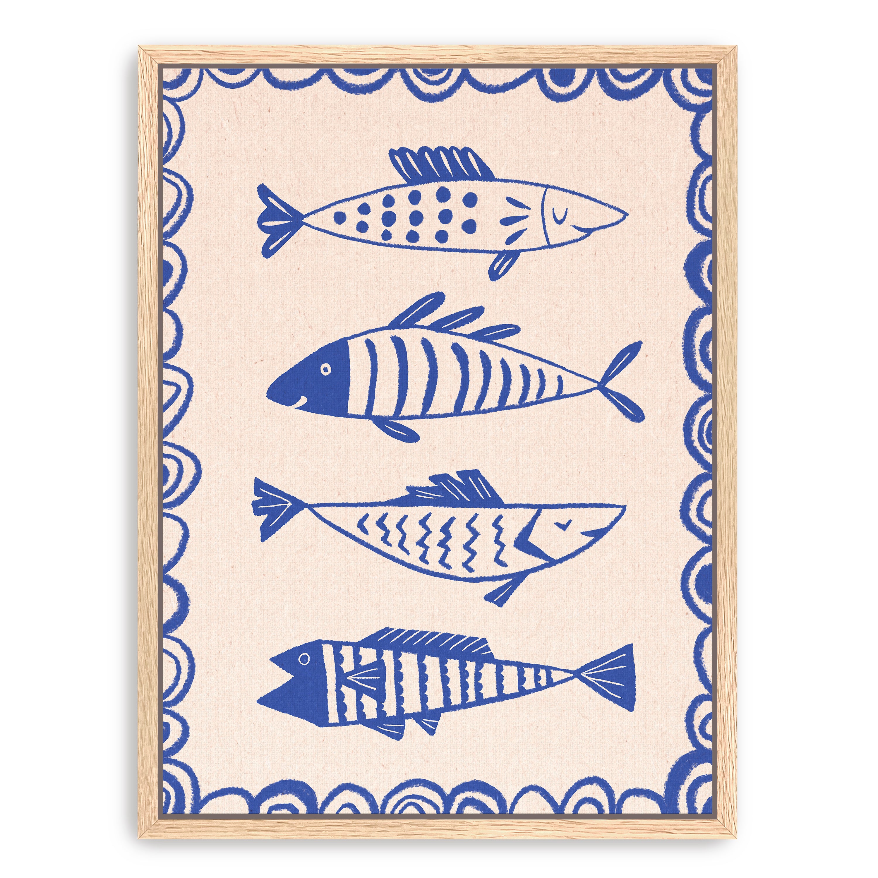 Doodle Fish Canvas Giclee