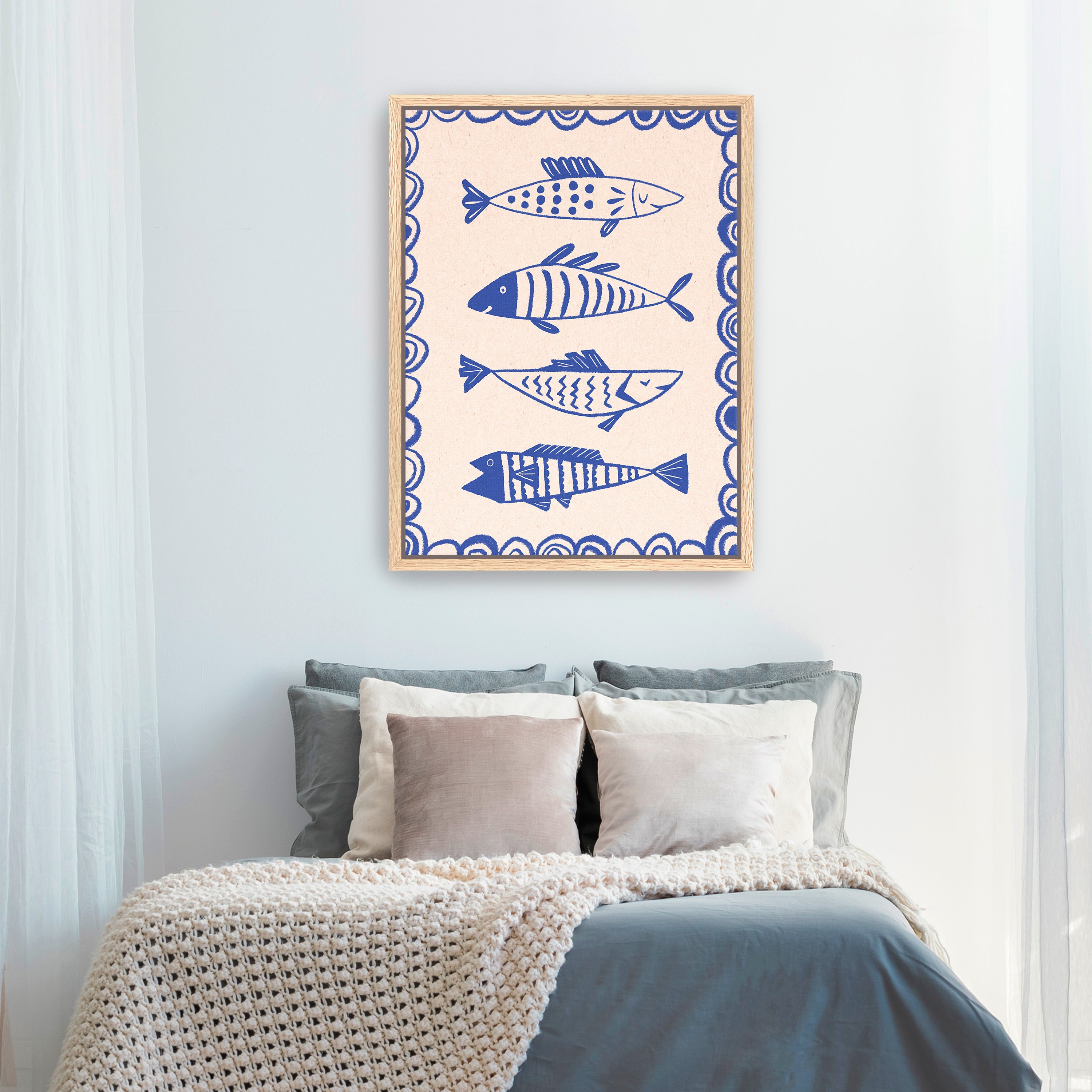 Doodle Fish Canvas Giclee
