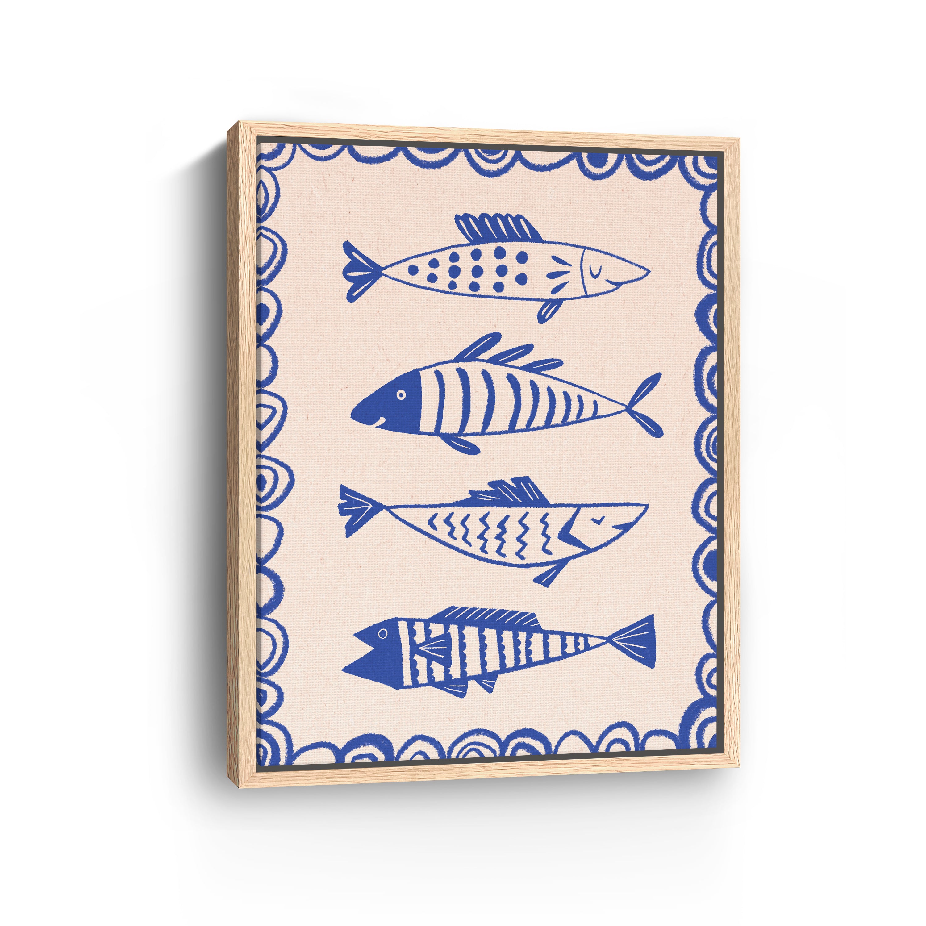 Doodle Fish Canvas Giclee