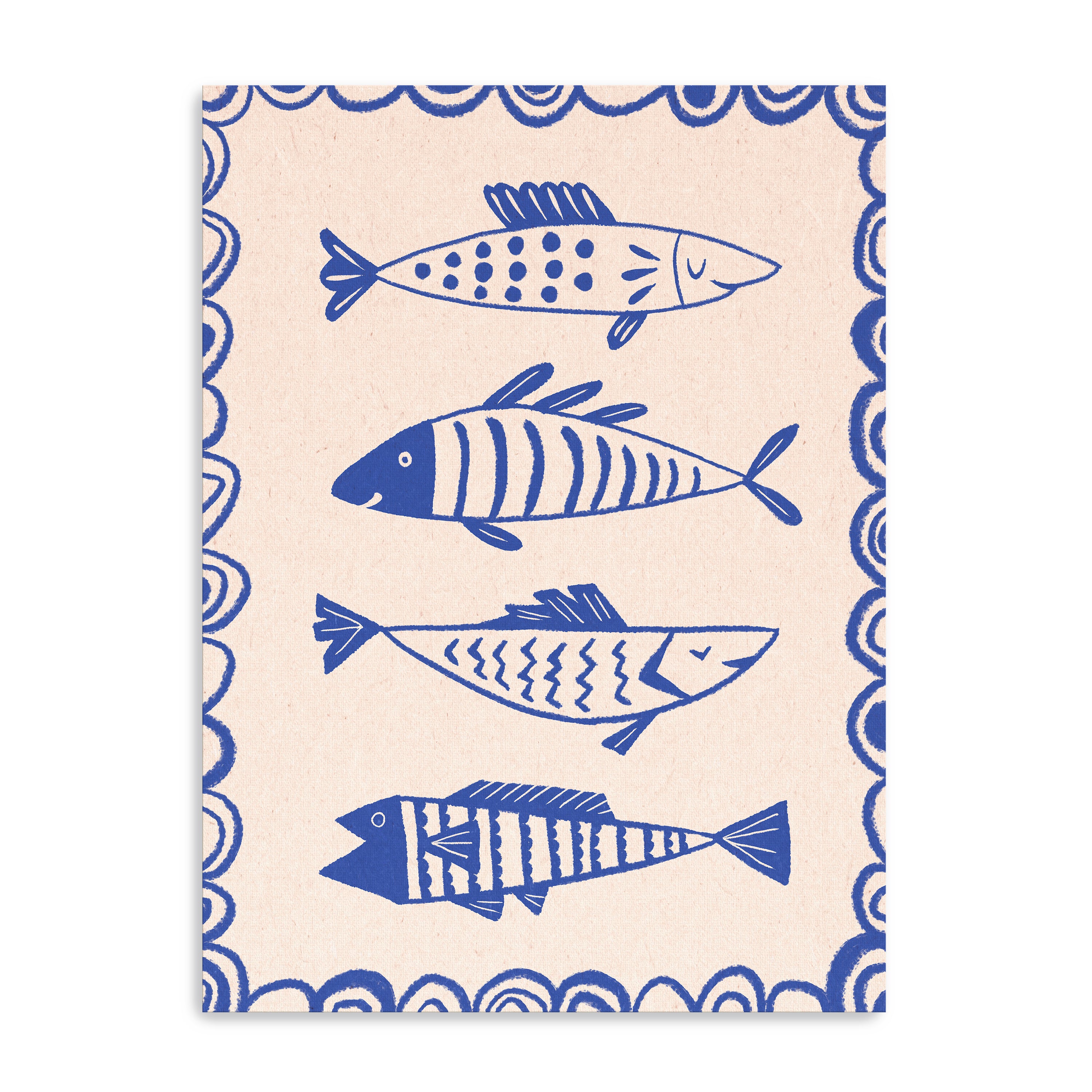 Doodle Fish Canvas Giclee