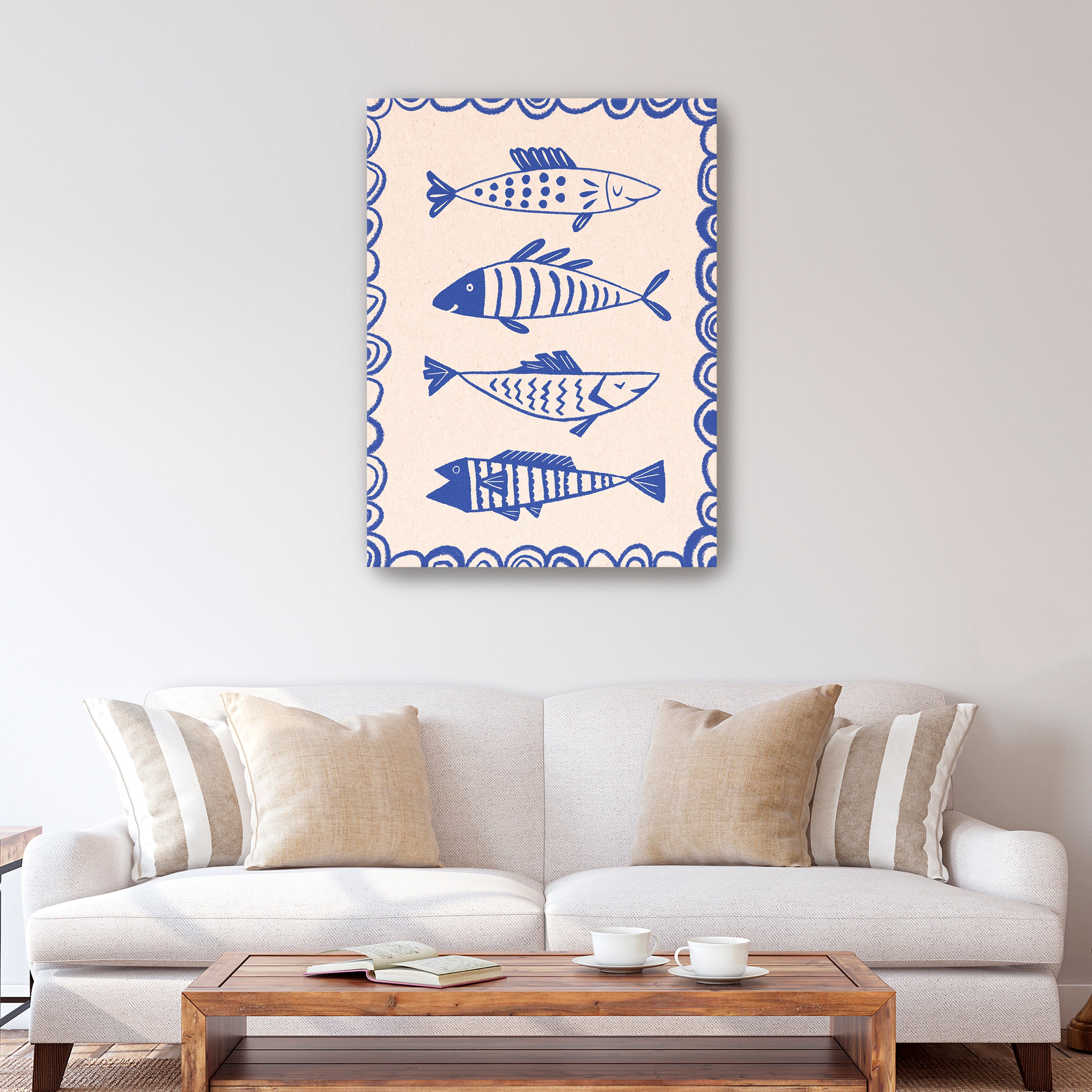 Doodle Fish Canvas Giclee
