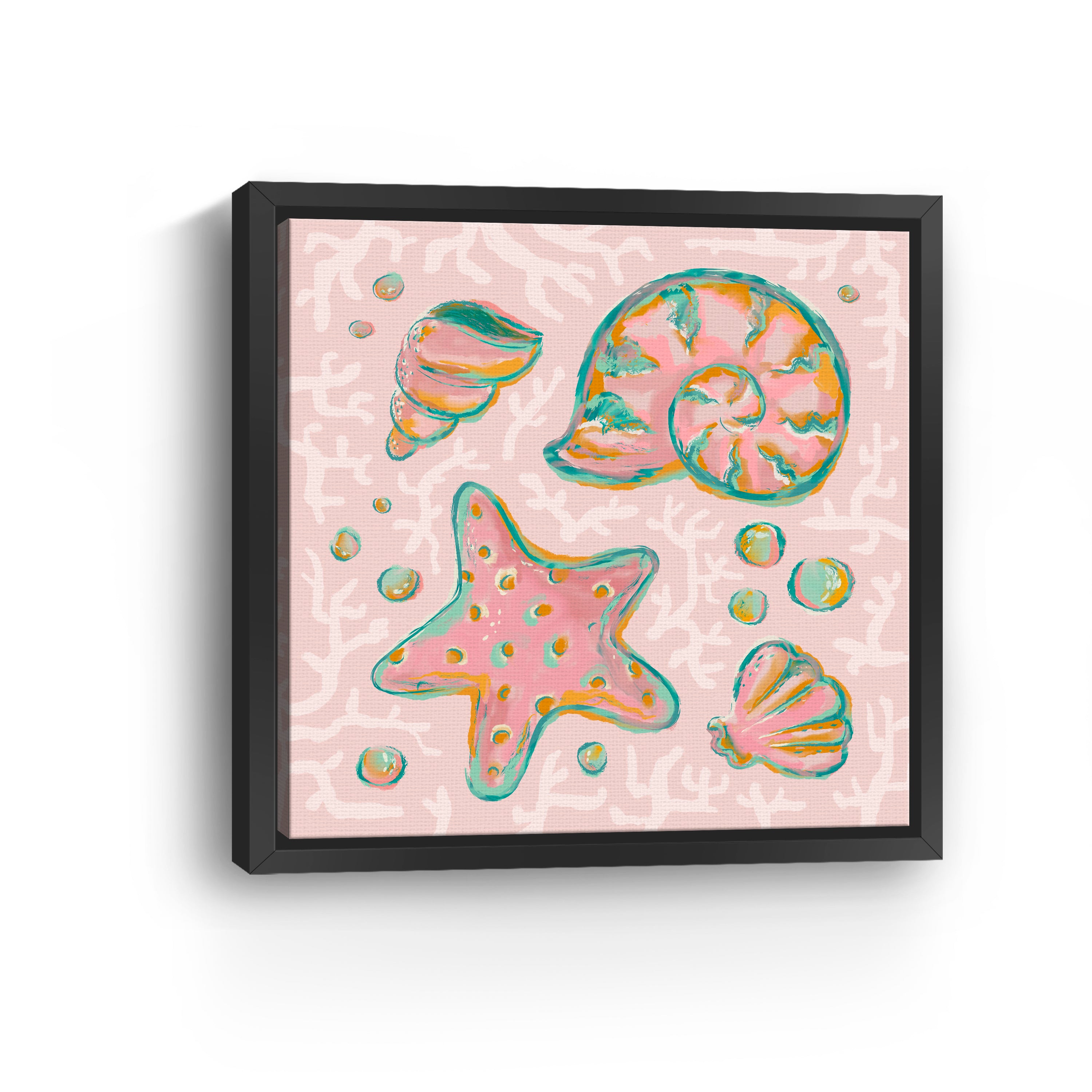 Sealife Doodle Canvas Giclee