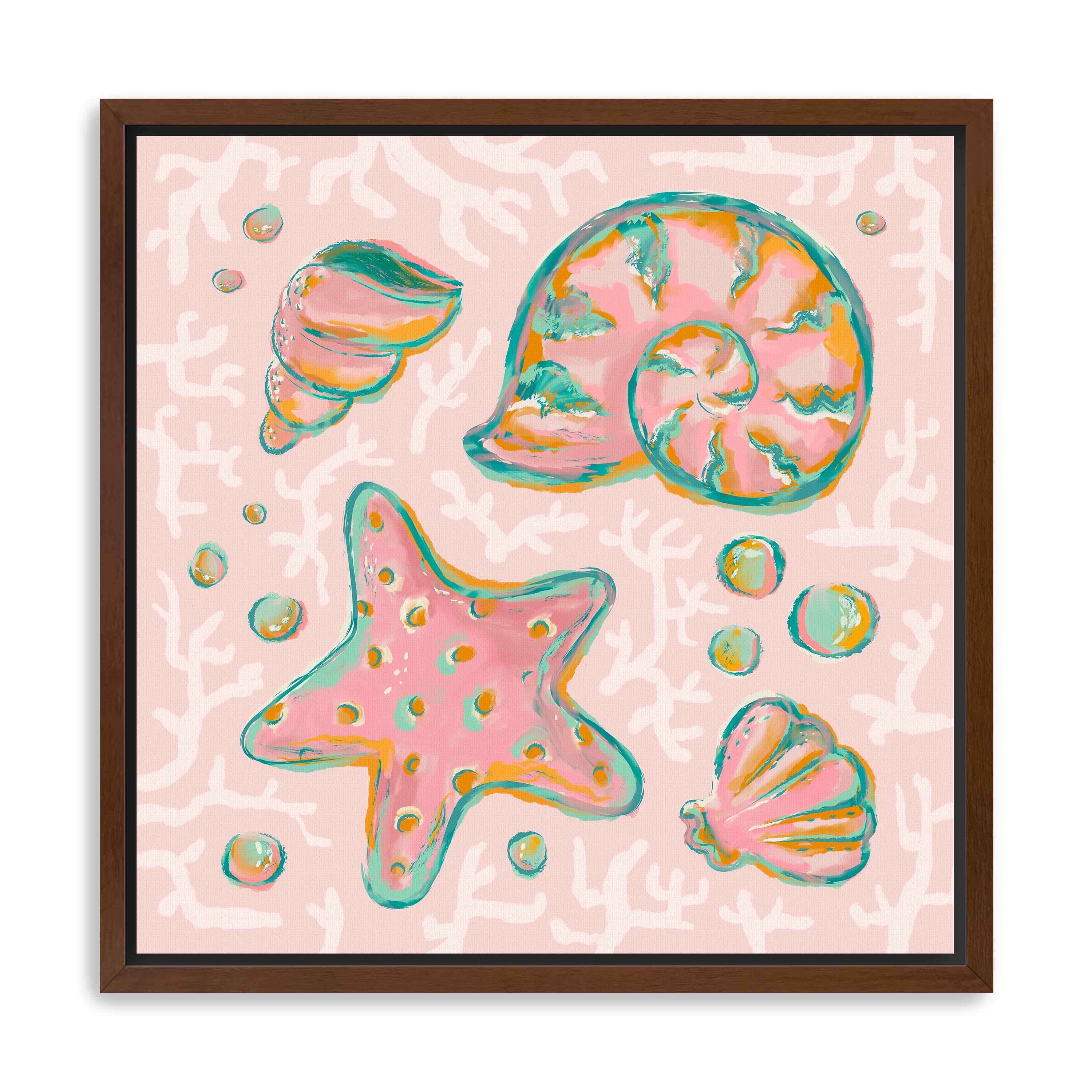 Sealife Doodle Canvas Giclee