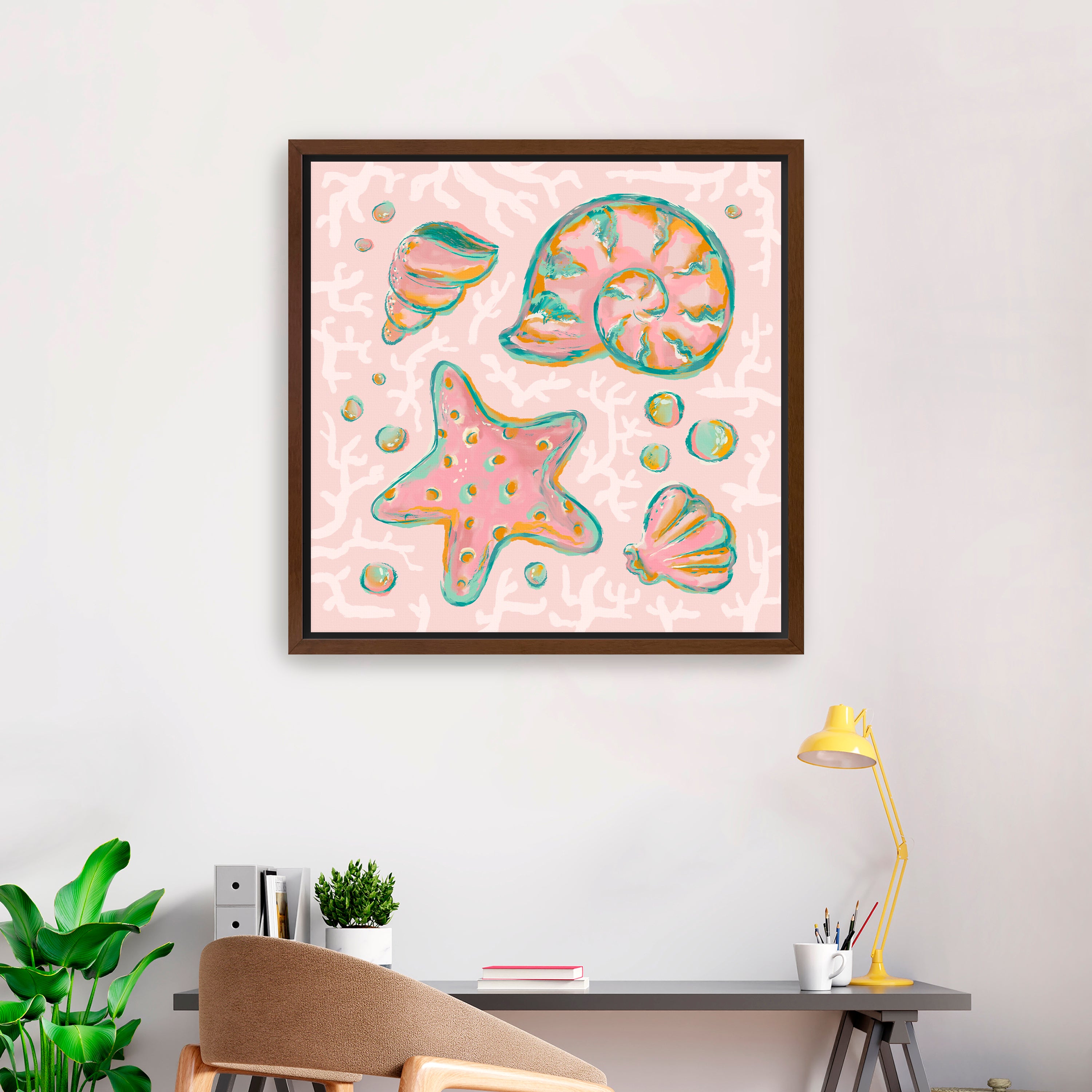 Sealife Doodle Canvas Giclee