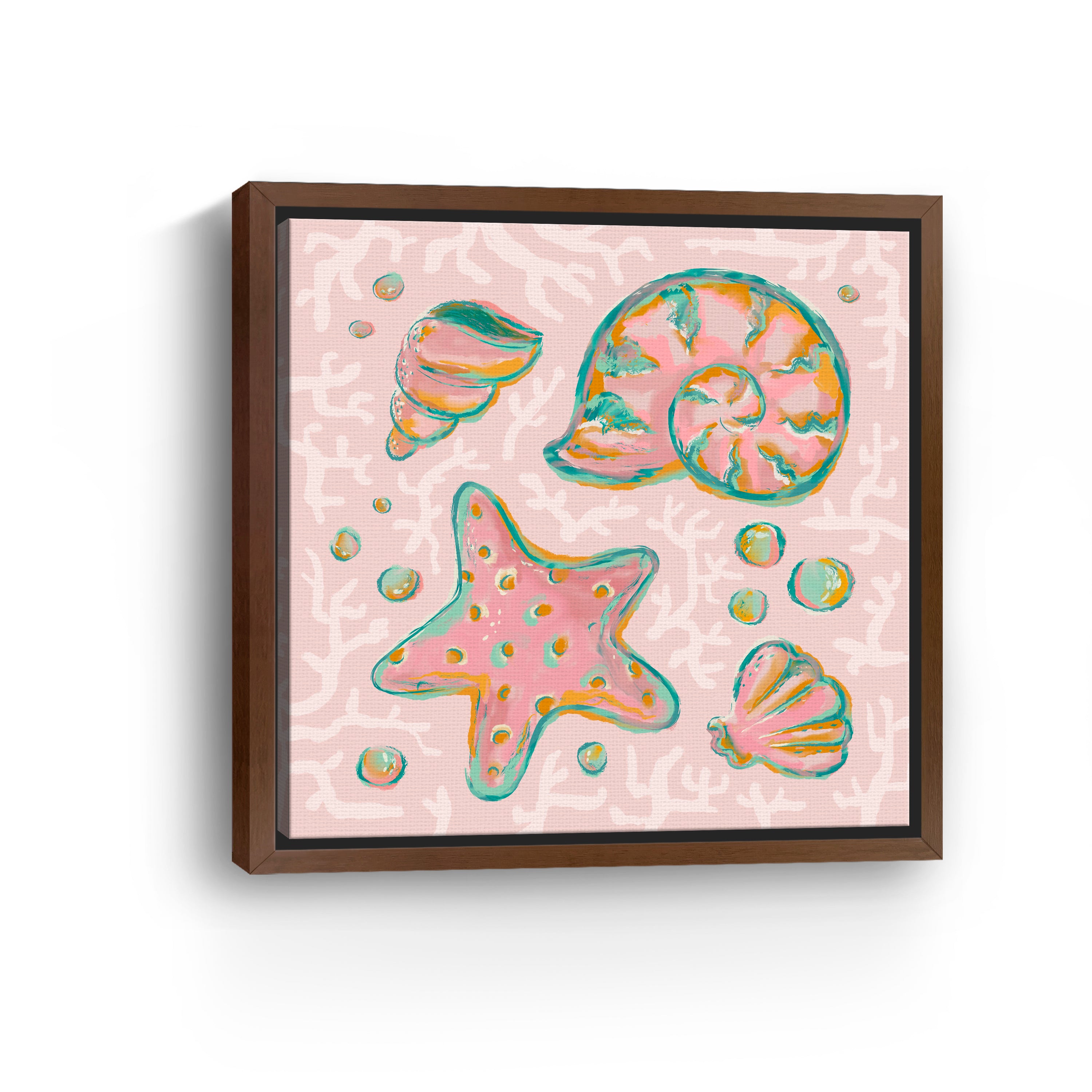 Sealife Doodle Canvas Giclee
