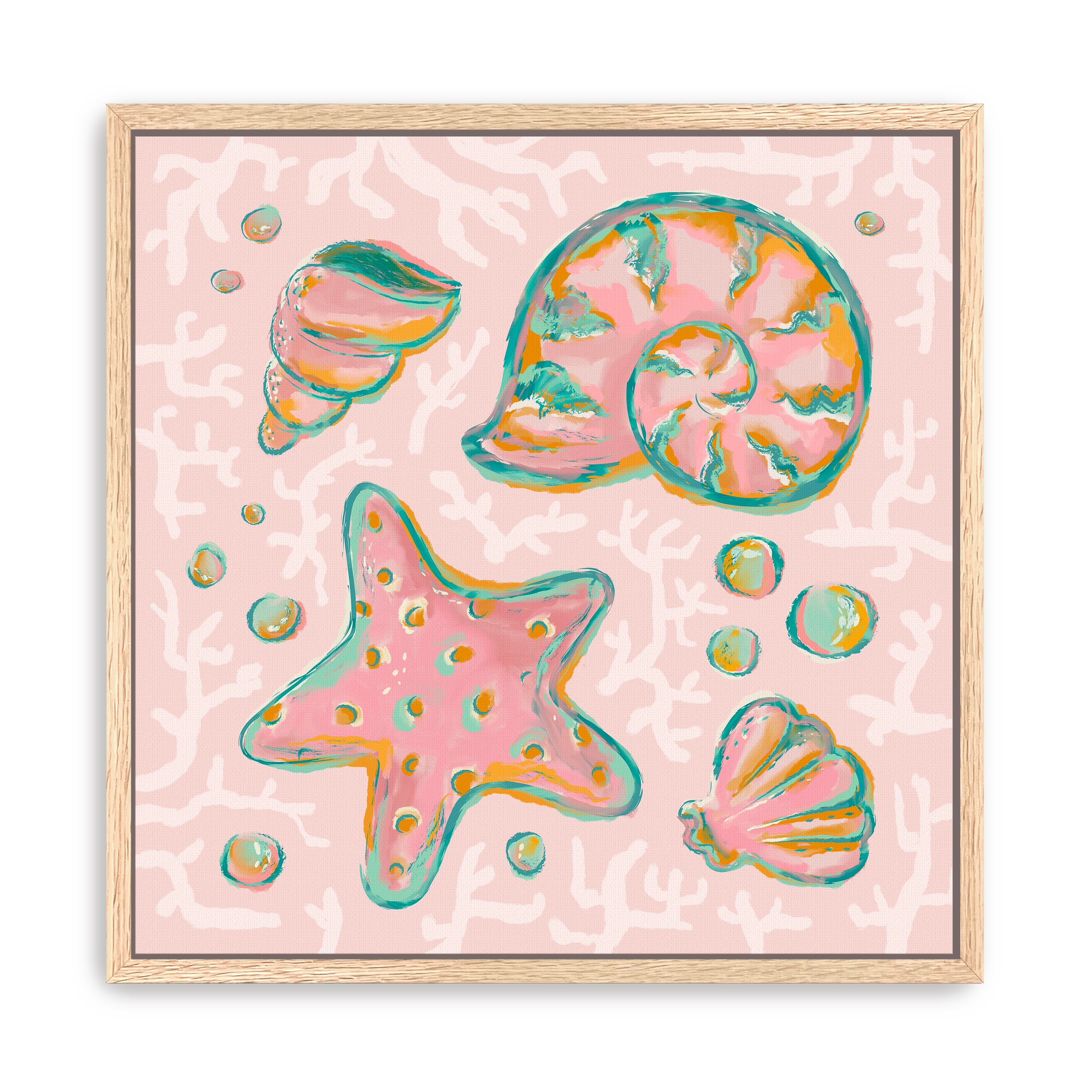 Sealife Doodle Canvas Giclee