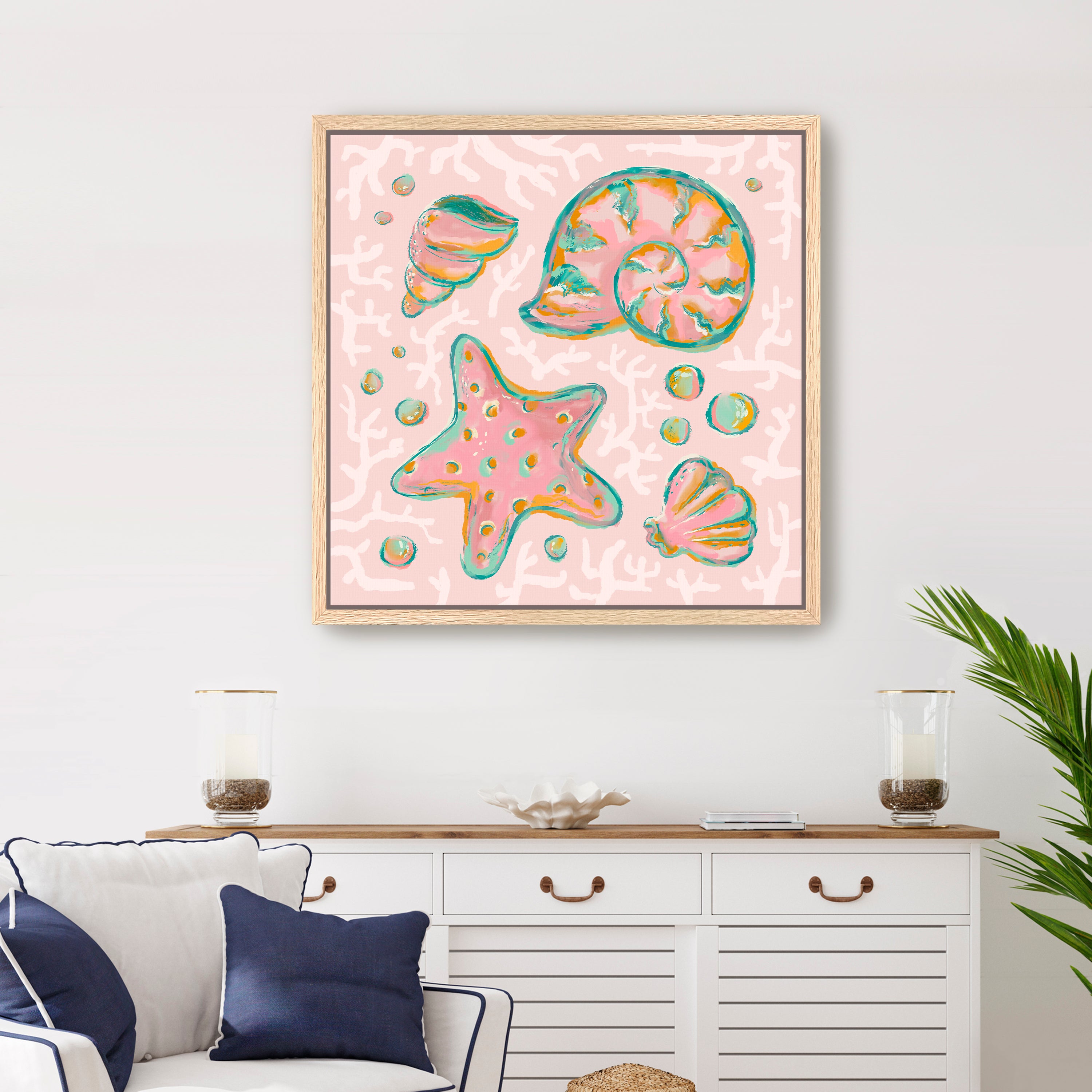 Sealife Doodle Canvas Giclee