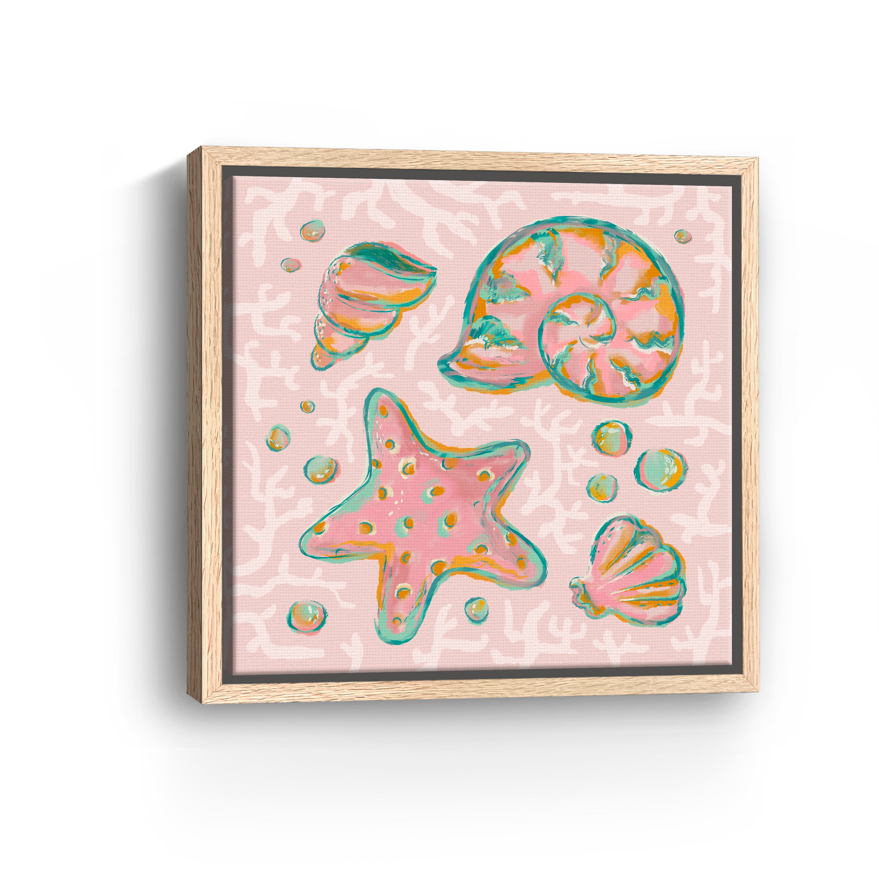 Sealife Doodle Canvas Giclee