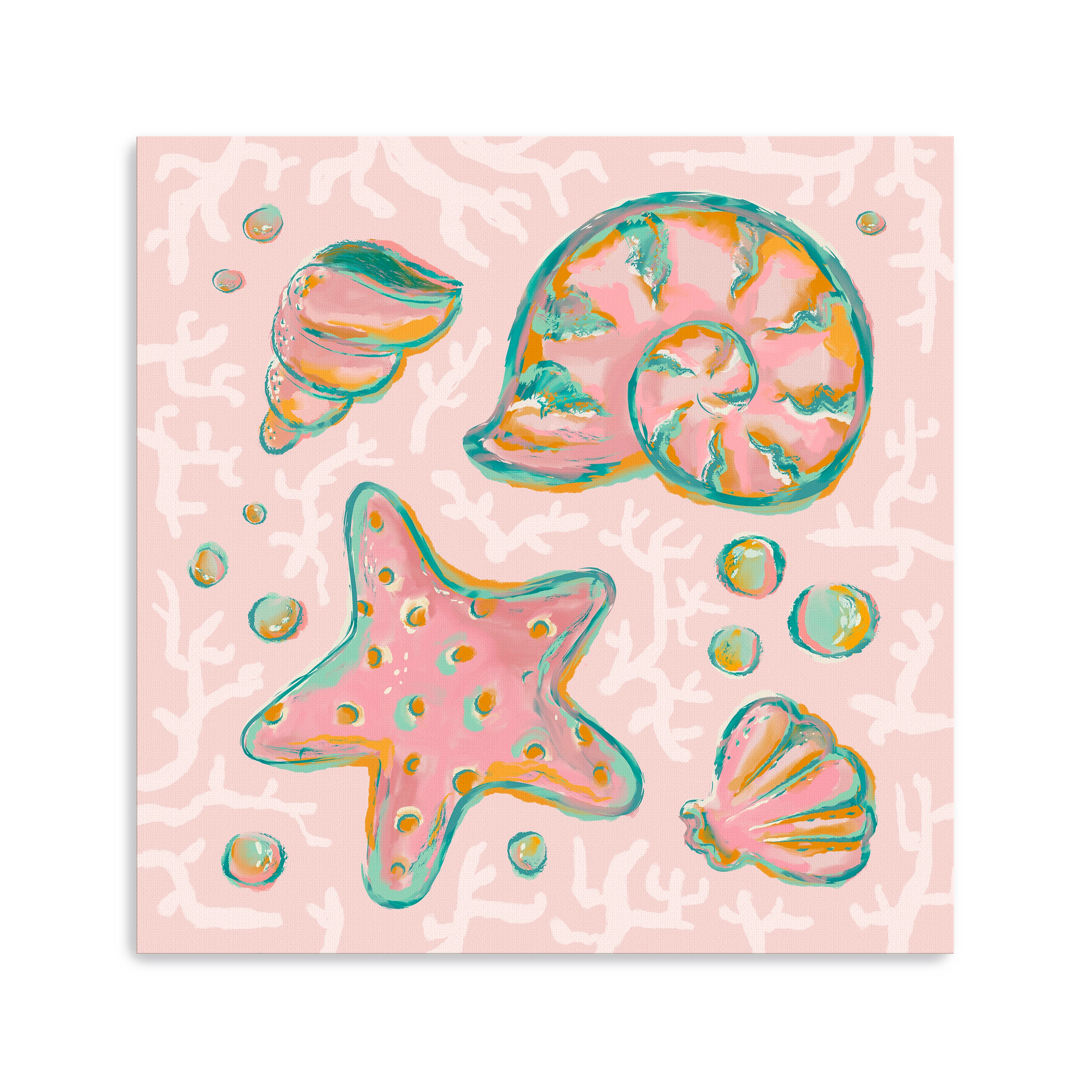 Sealife Doodle Canvas Giclee
