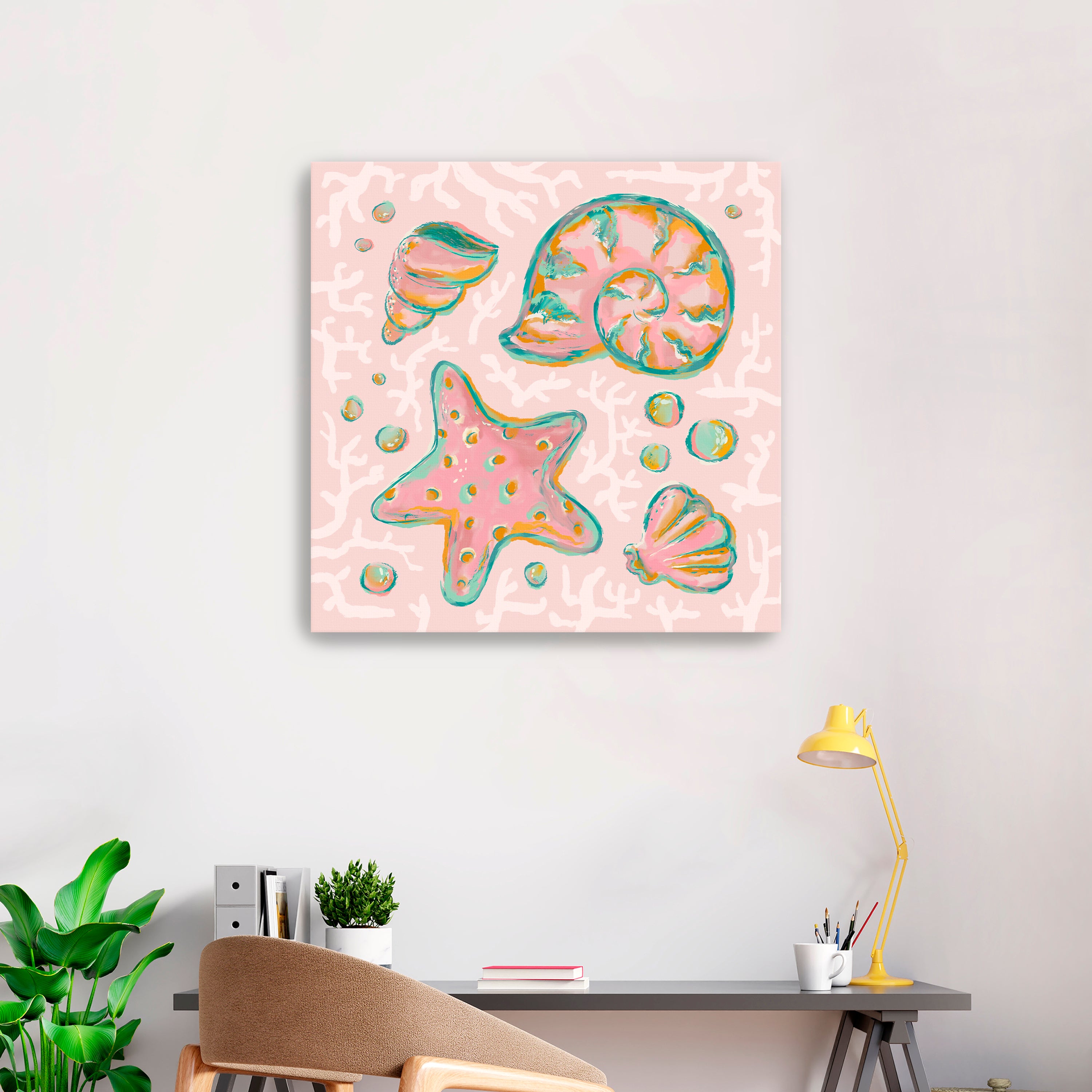 Sealife Doodle Canvas Giclee