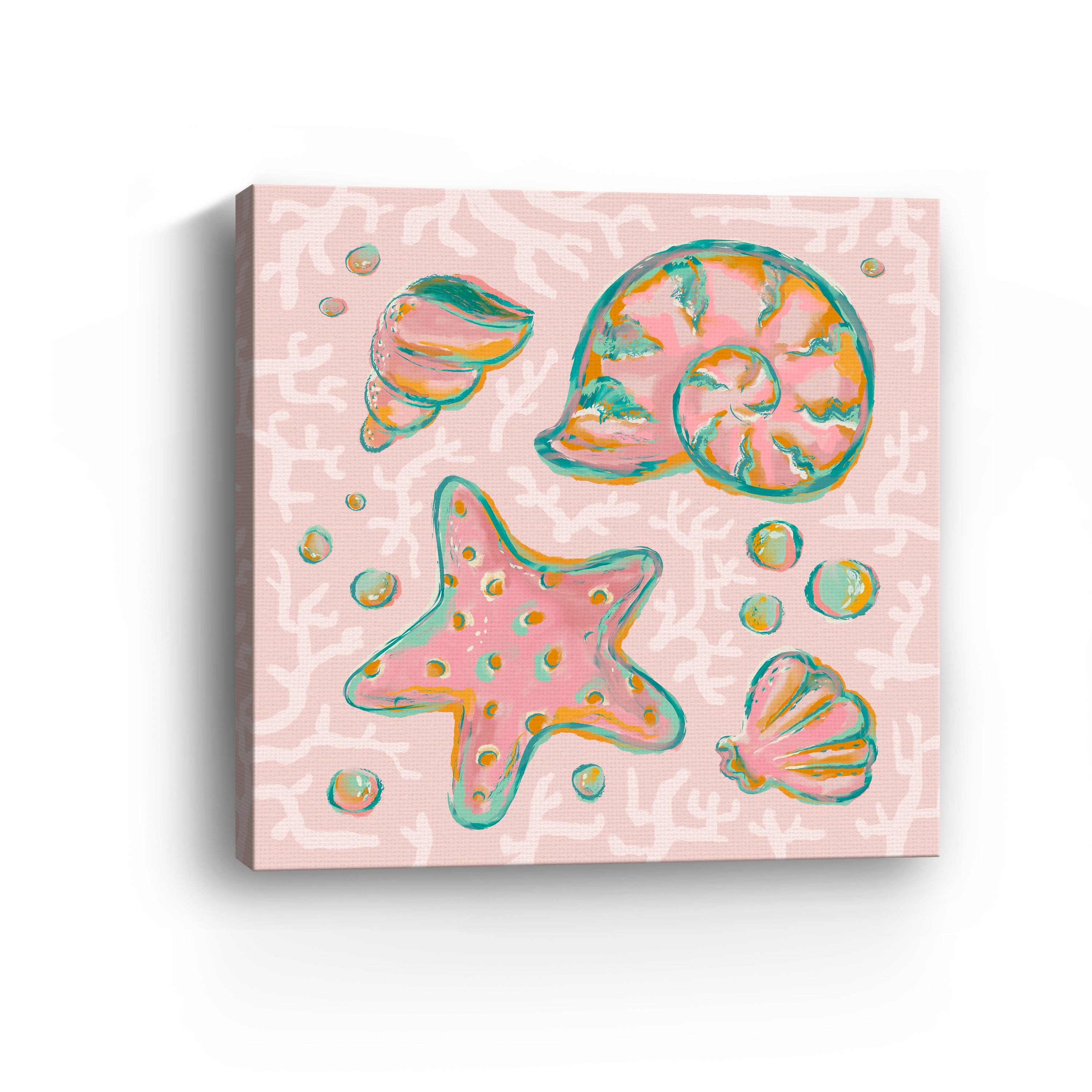Sealife Doodle Canvas Giclee