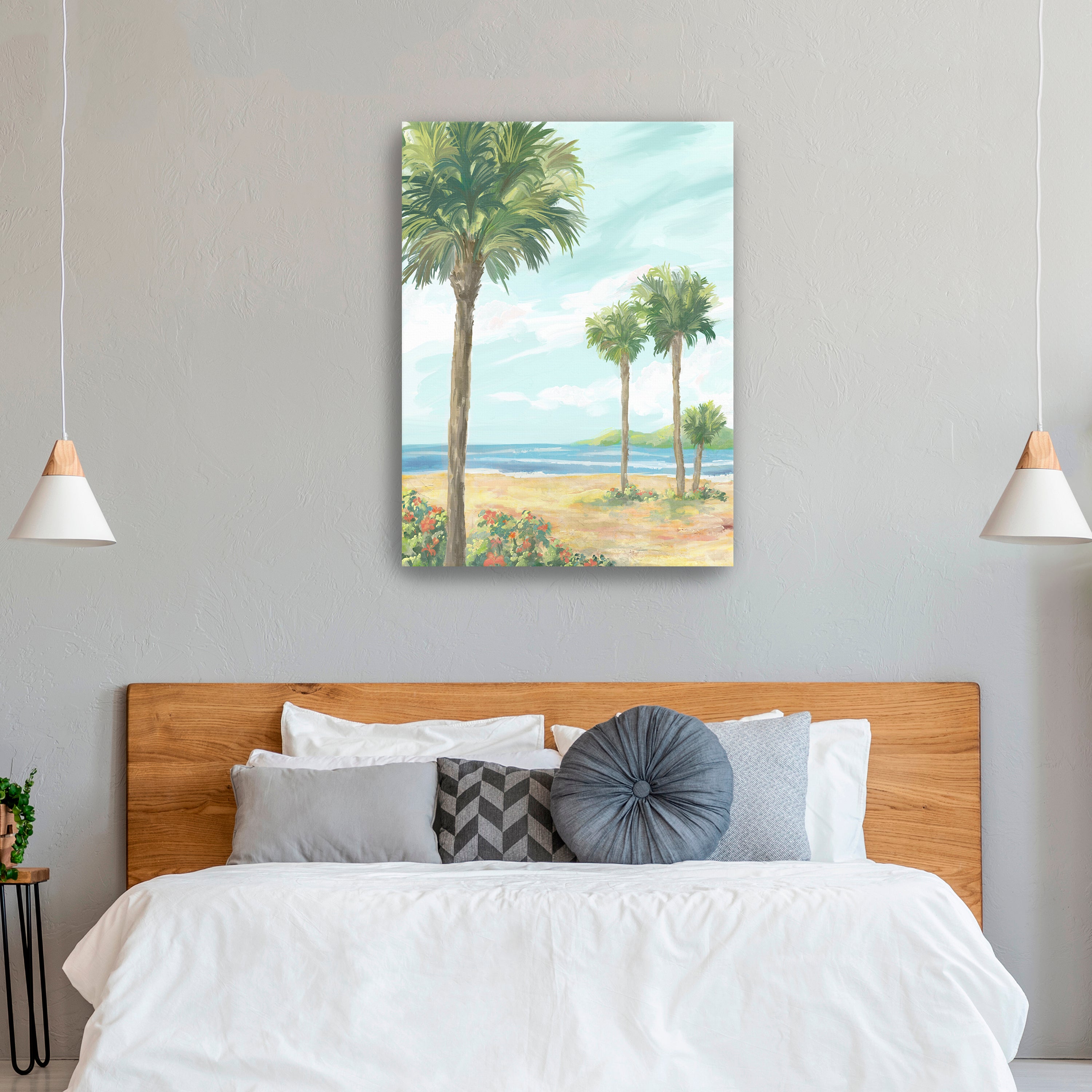 Summertime Palms Canvas Giclee