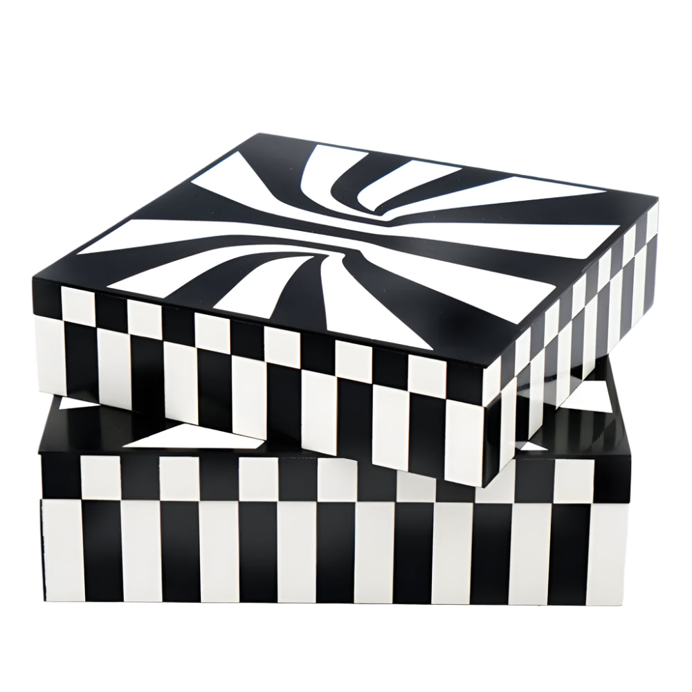 Hypnotic Pattern Box, Set of 2