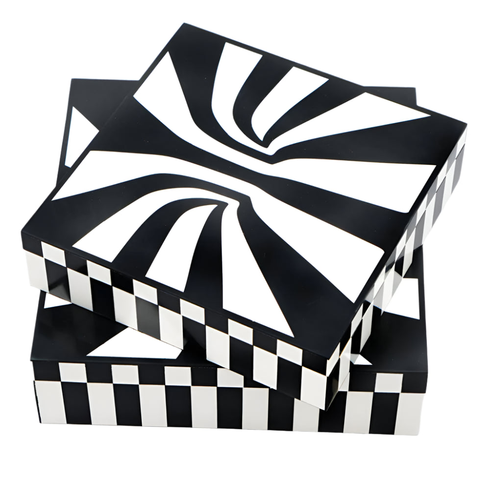 Hypnotic Pattern Box, Set of 2