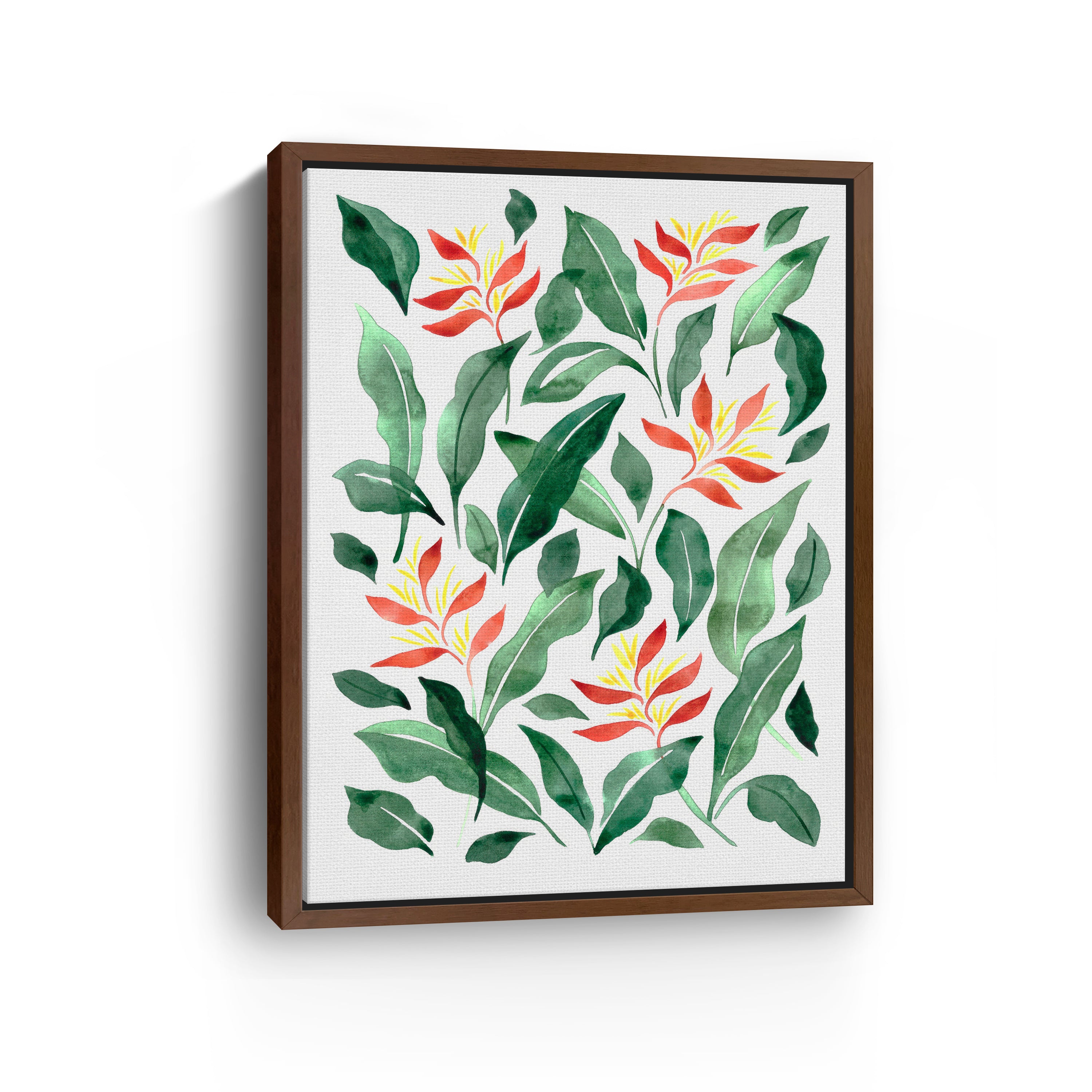Parakeet Flower Canvas Giclee