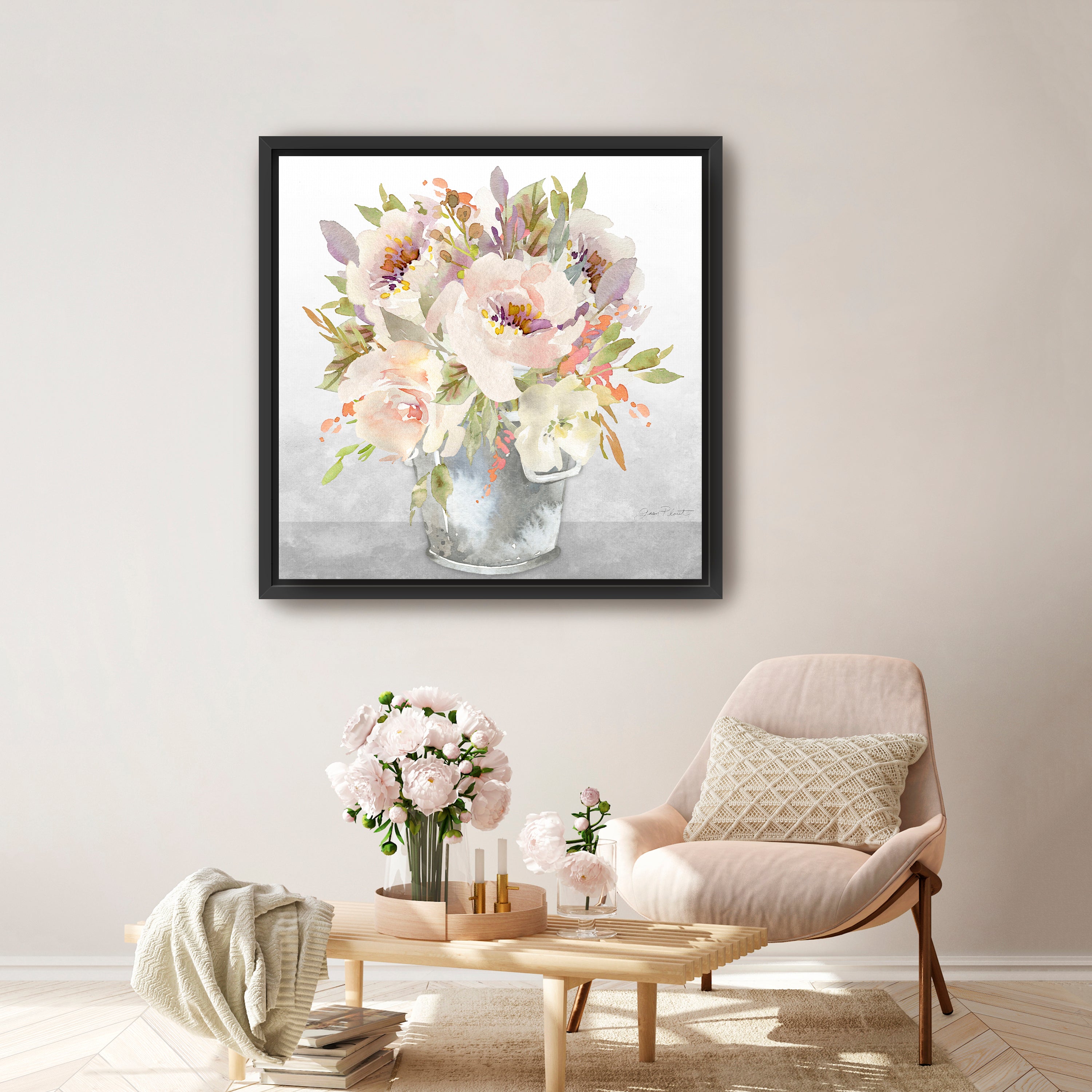 Beautiful Floral Bouquet I Canvas Giclee
