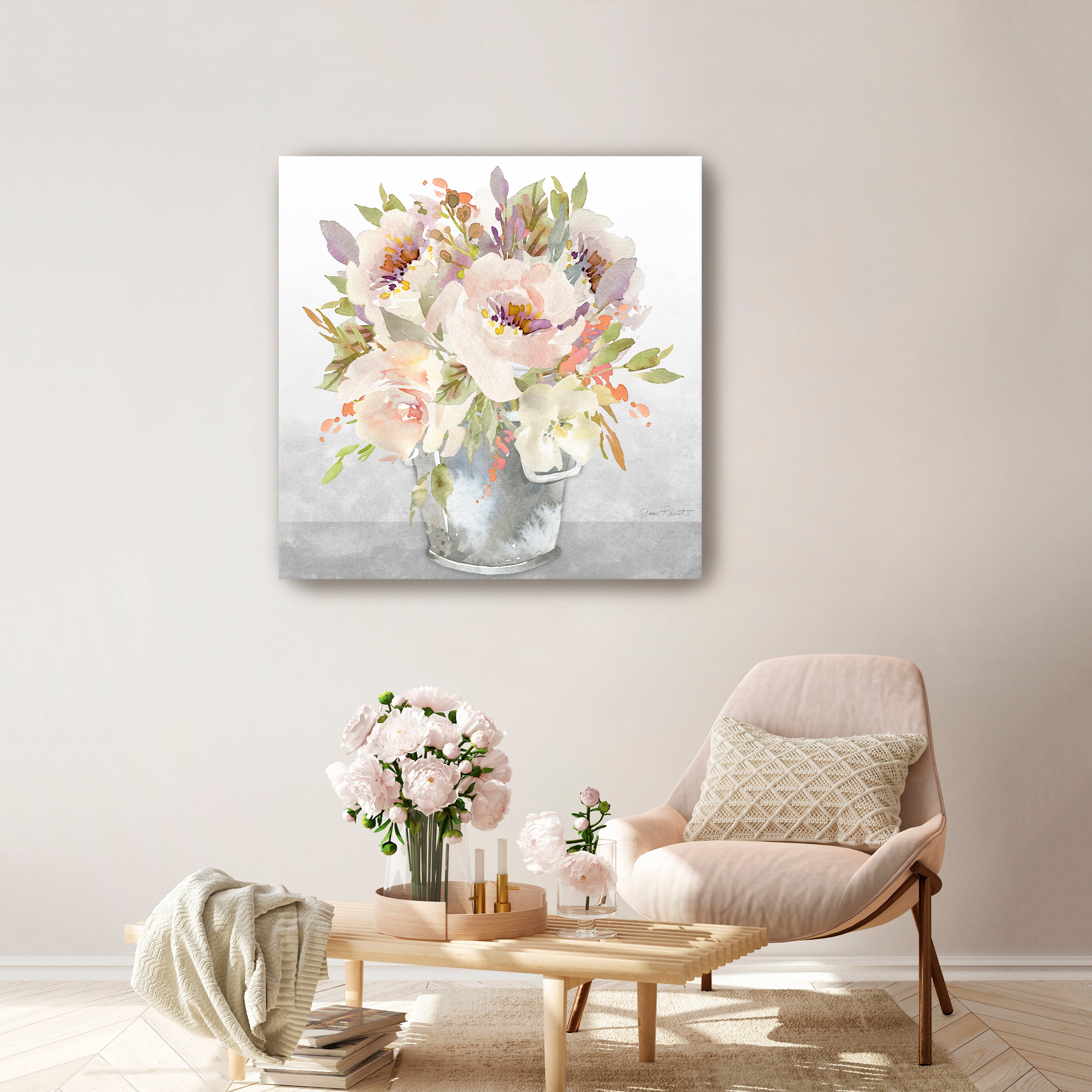Beautiful Floral Bouquet I Canvas Giclee