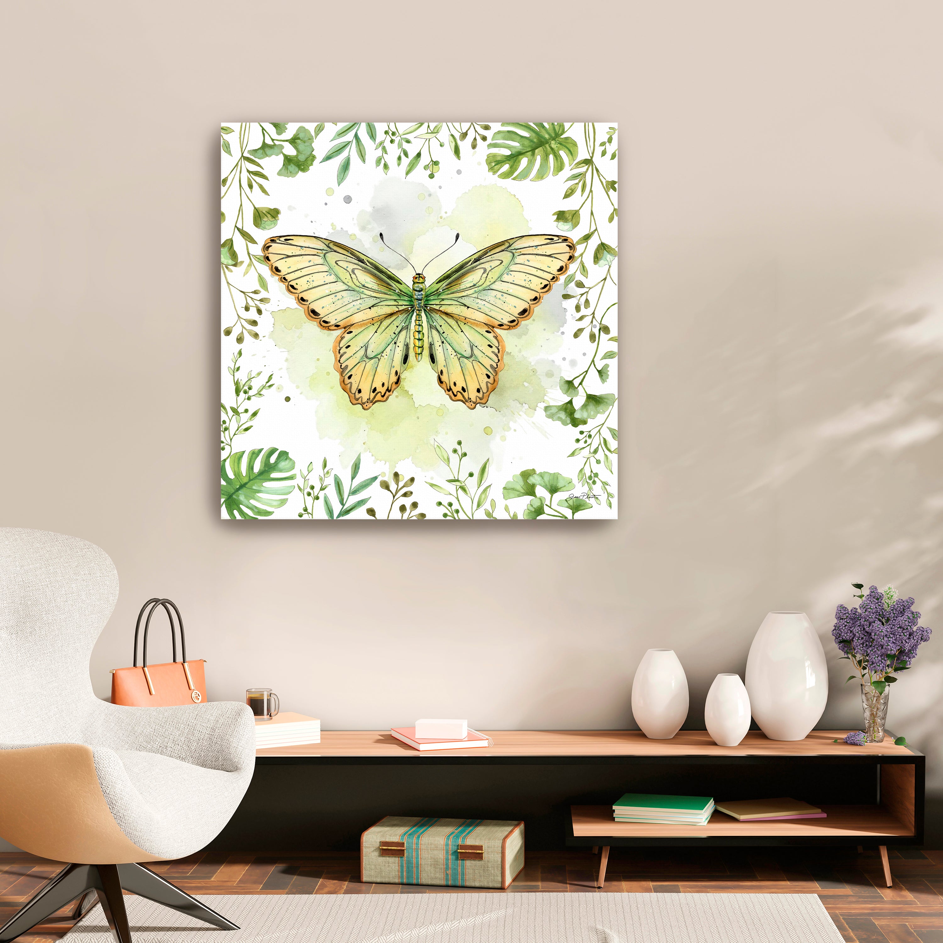 Butterfly Botanical Garden I Canvas Giclee