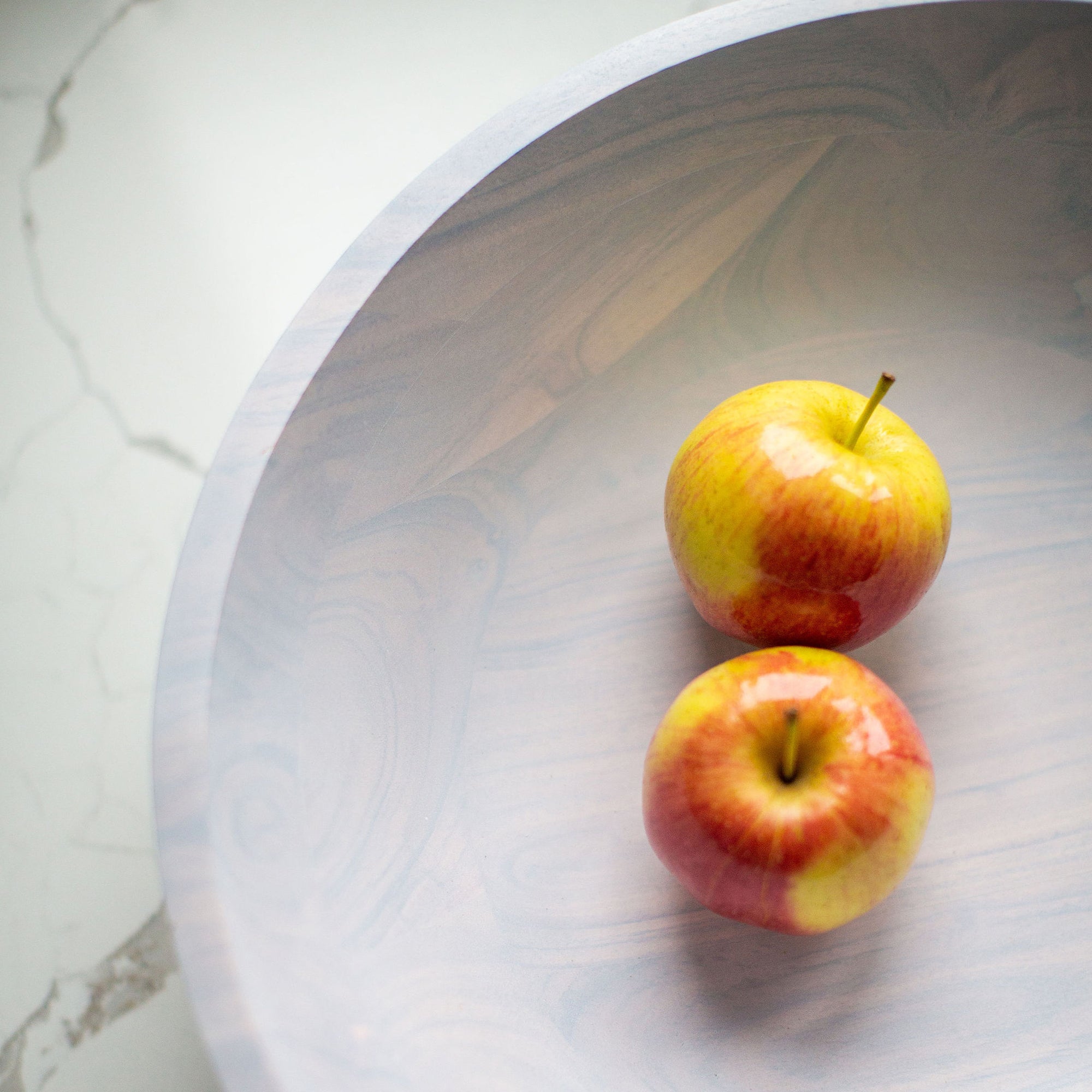 Whitewash Collection Acacia Wood Oval Serving Bowl