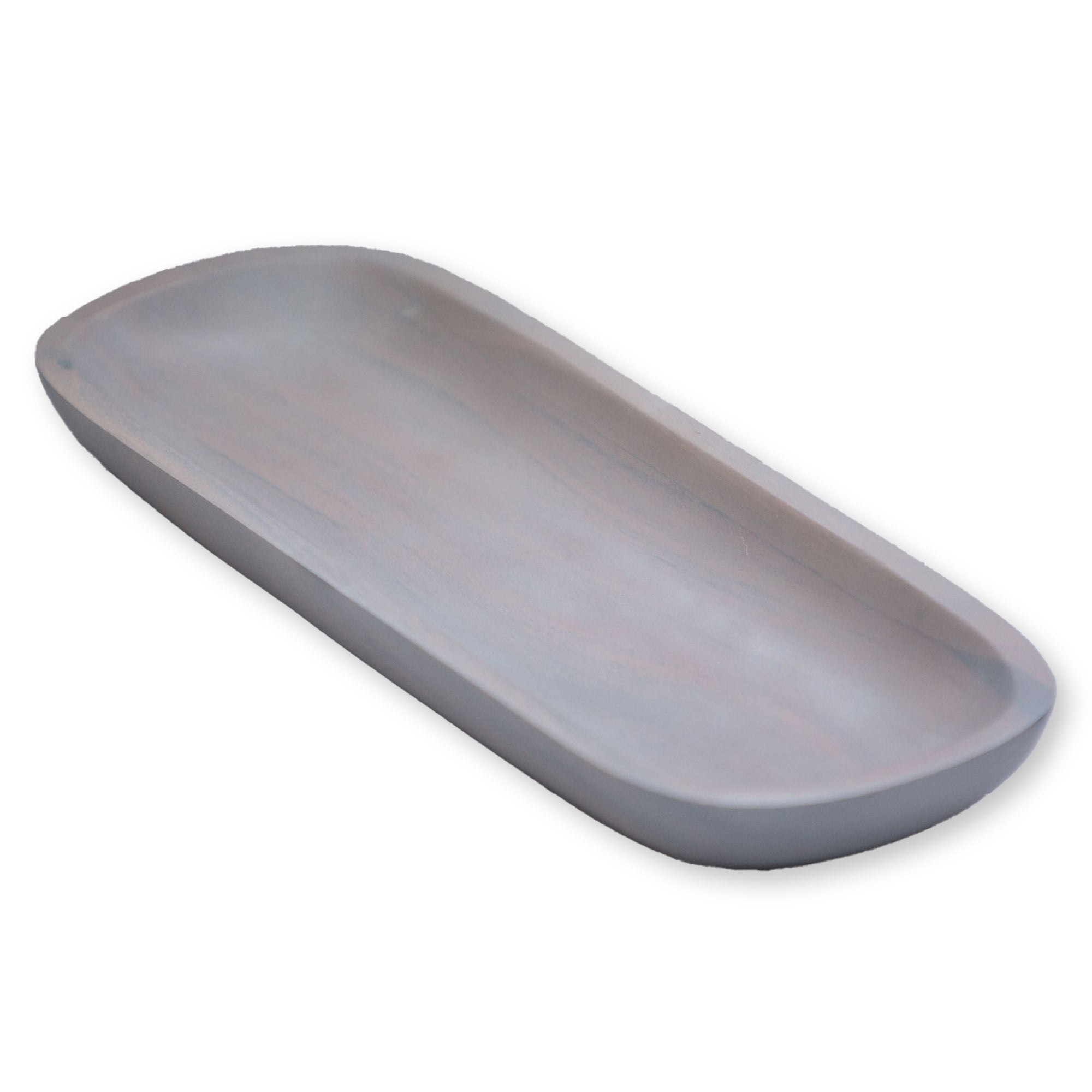 Whitewash Collection Acacia Wood Oval Serving Platter