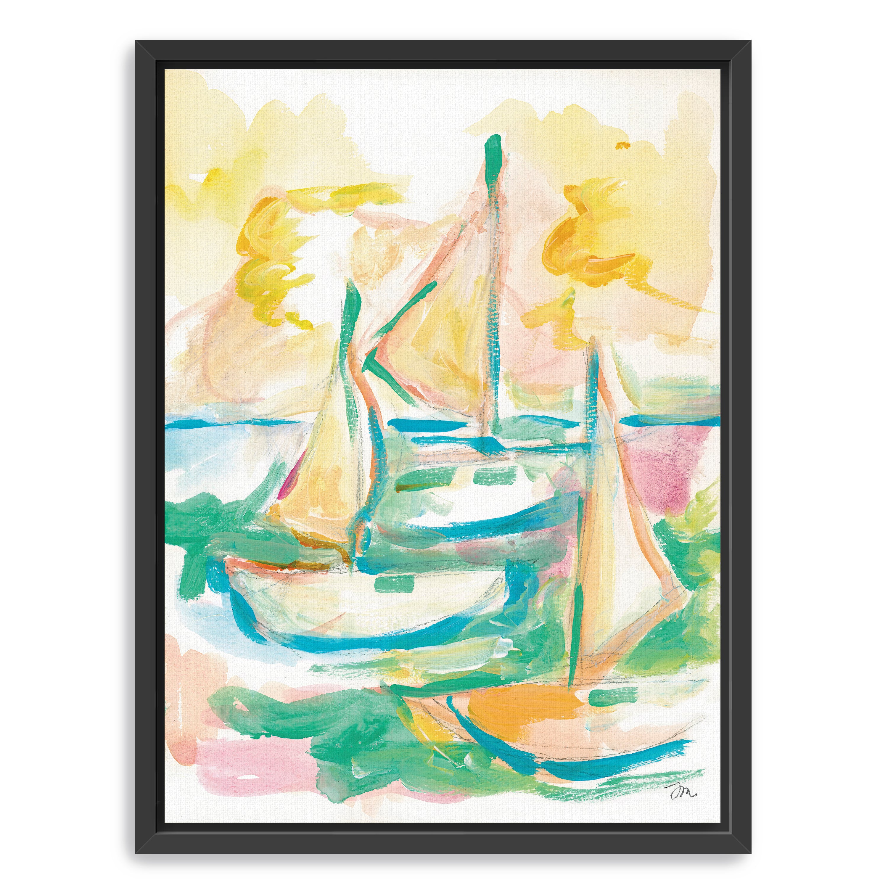 Three by Sea Canvas Giclee