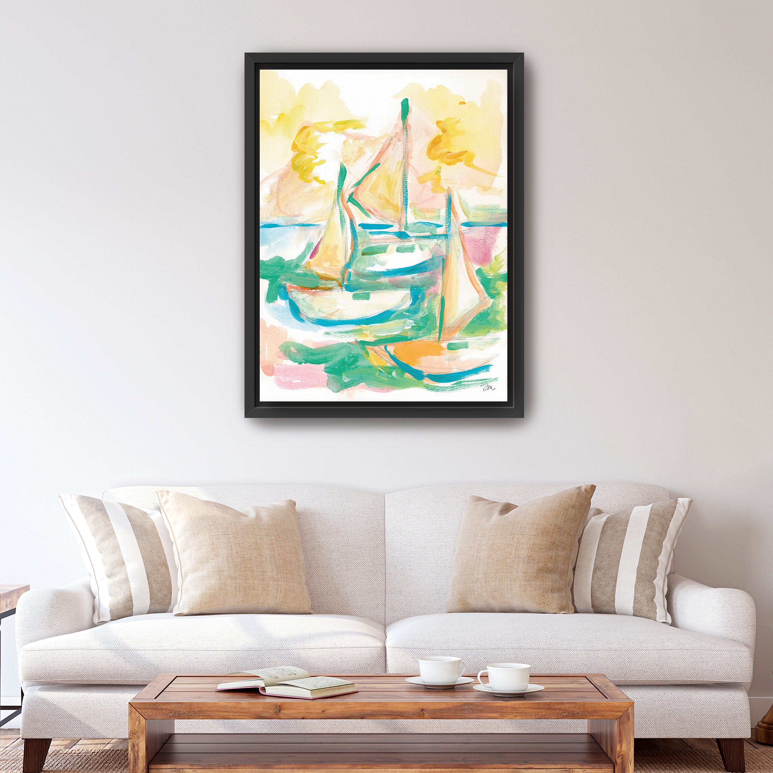 Three by Sea Canvas Giclee
