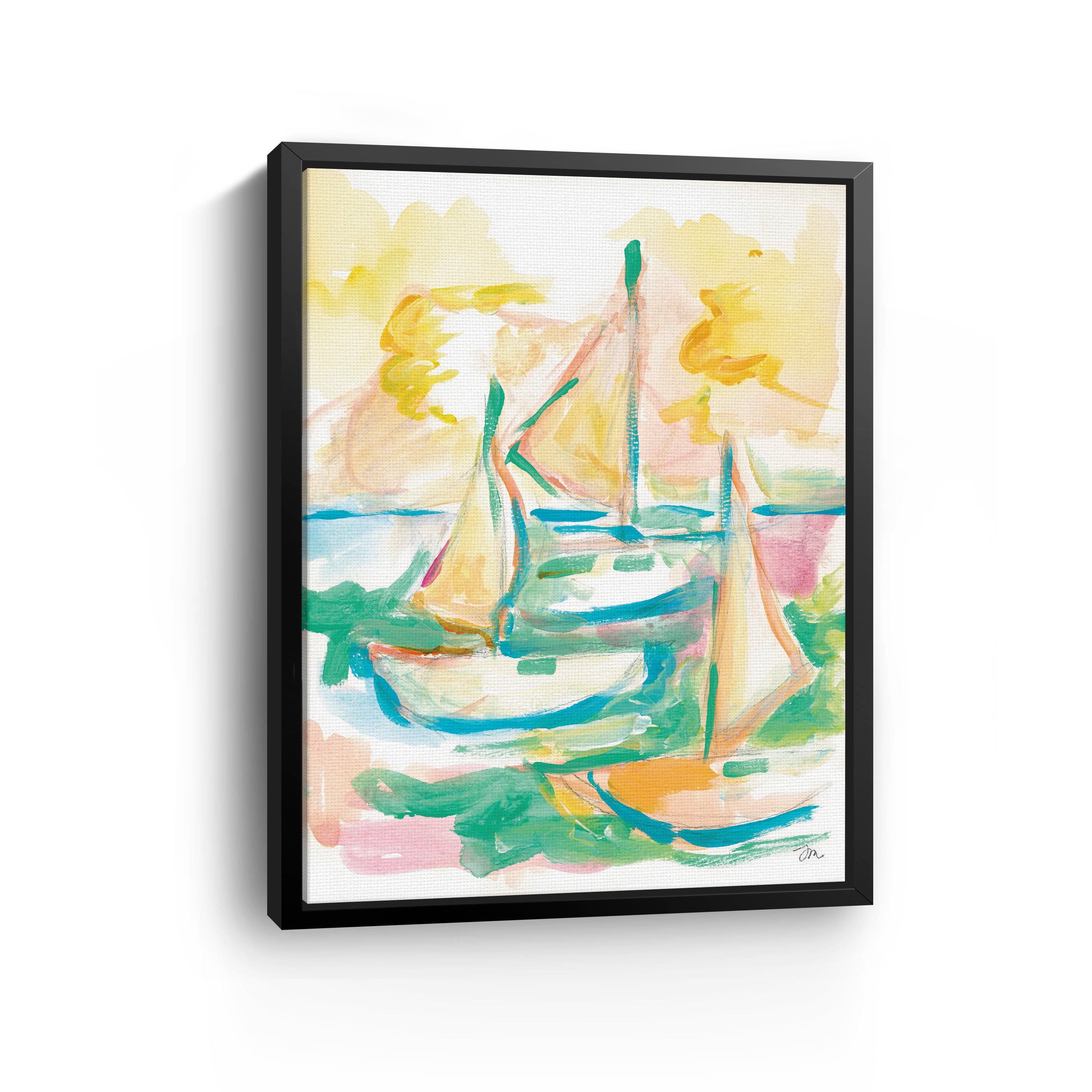 Three by Sea Canvas Giclee