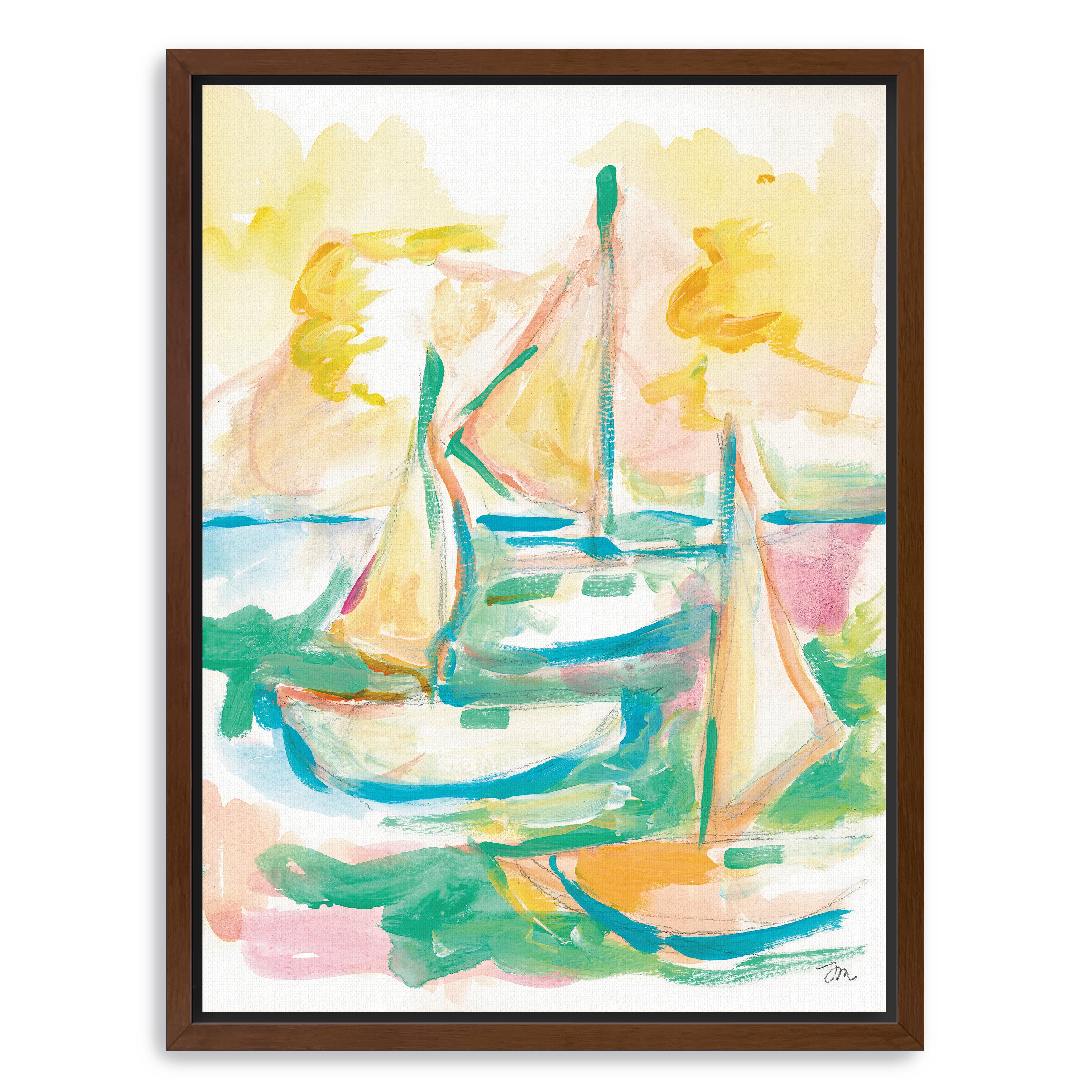Three by Sea Canvas Giclee