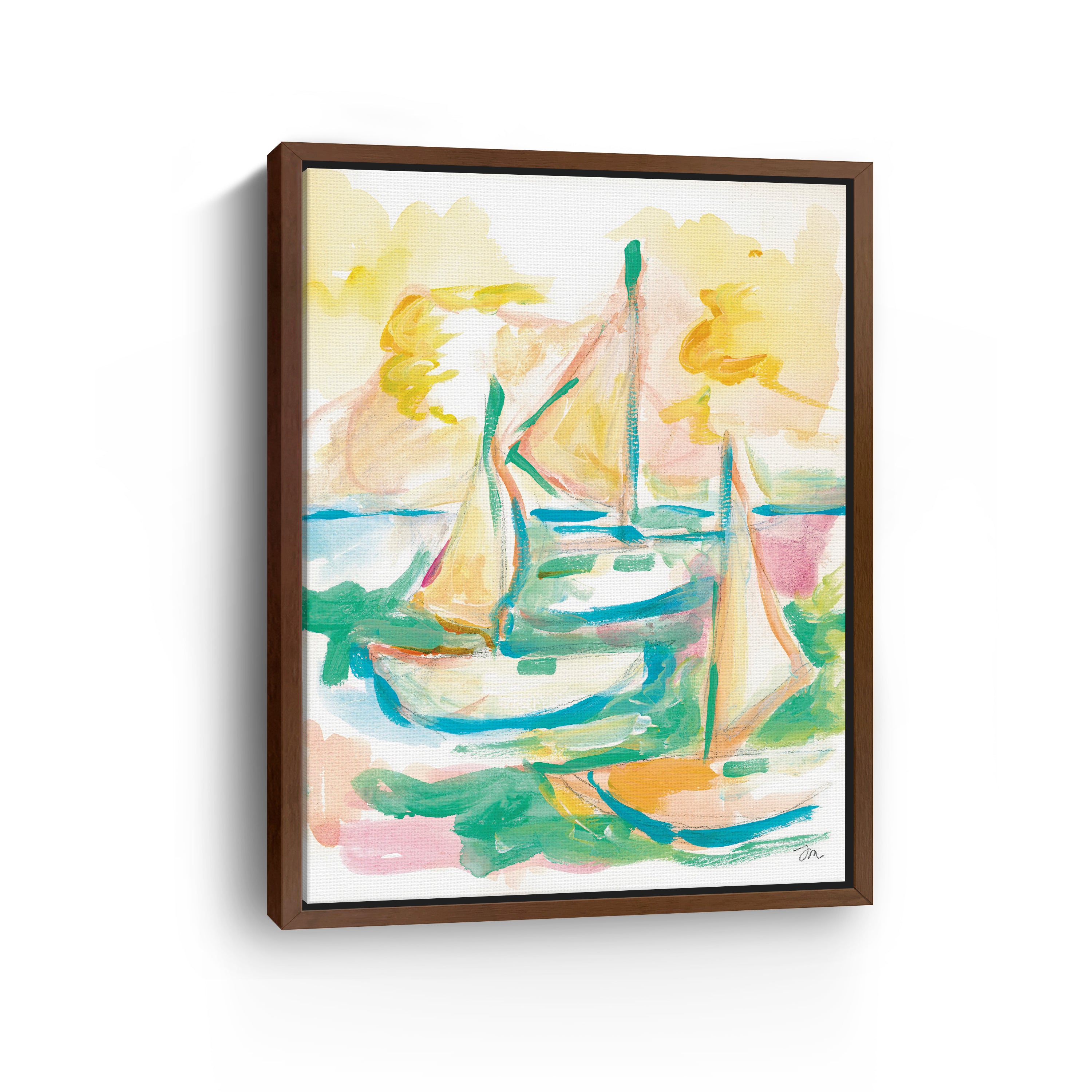 Three by Sea Canvas Giclee