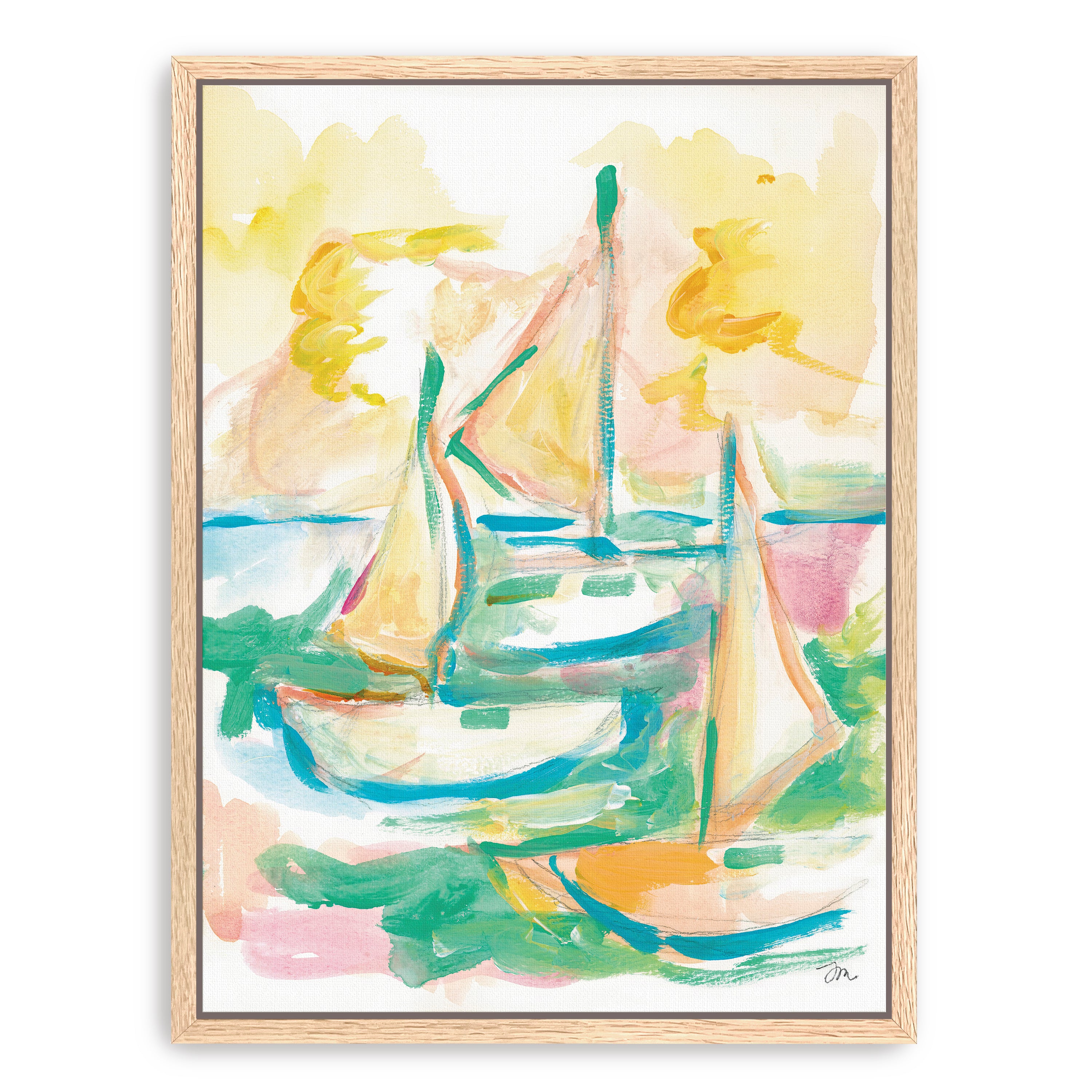 Three by Sea Canvas Giclee