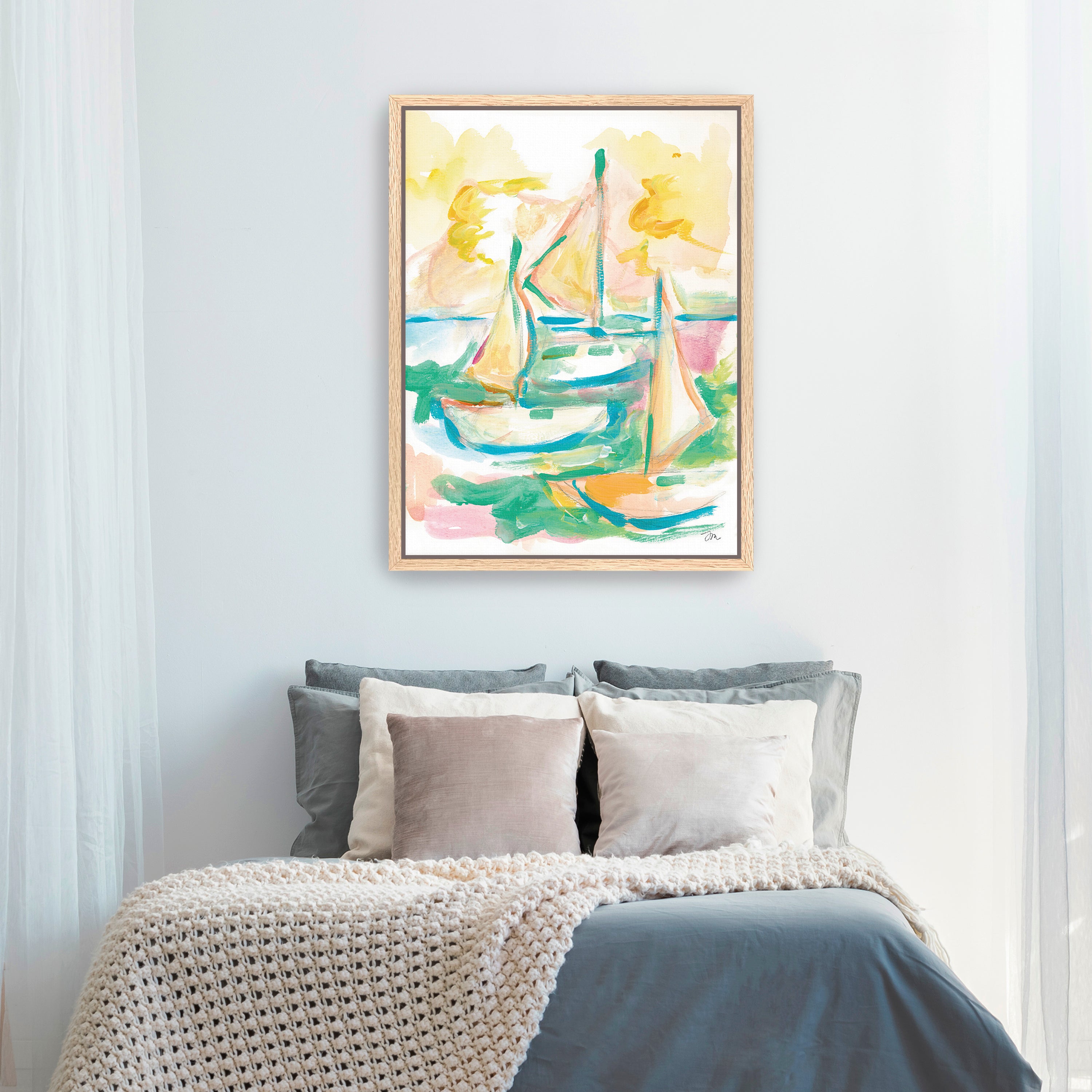 Three by Sea Canvas Giclee