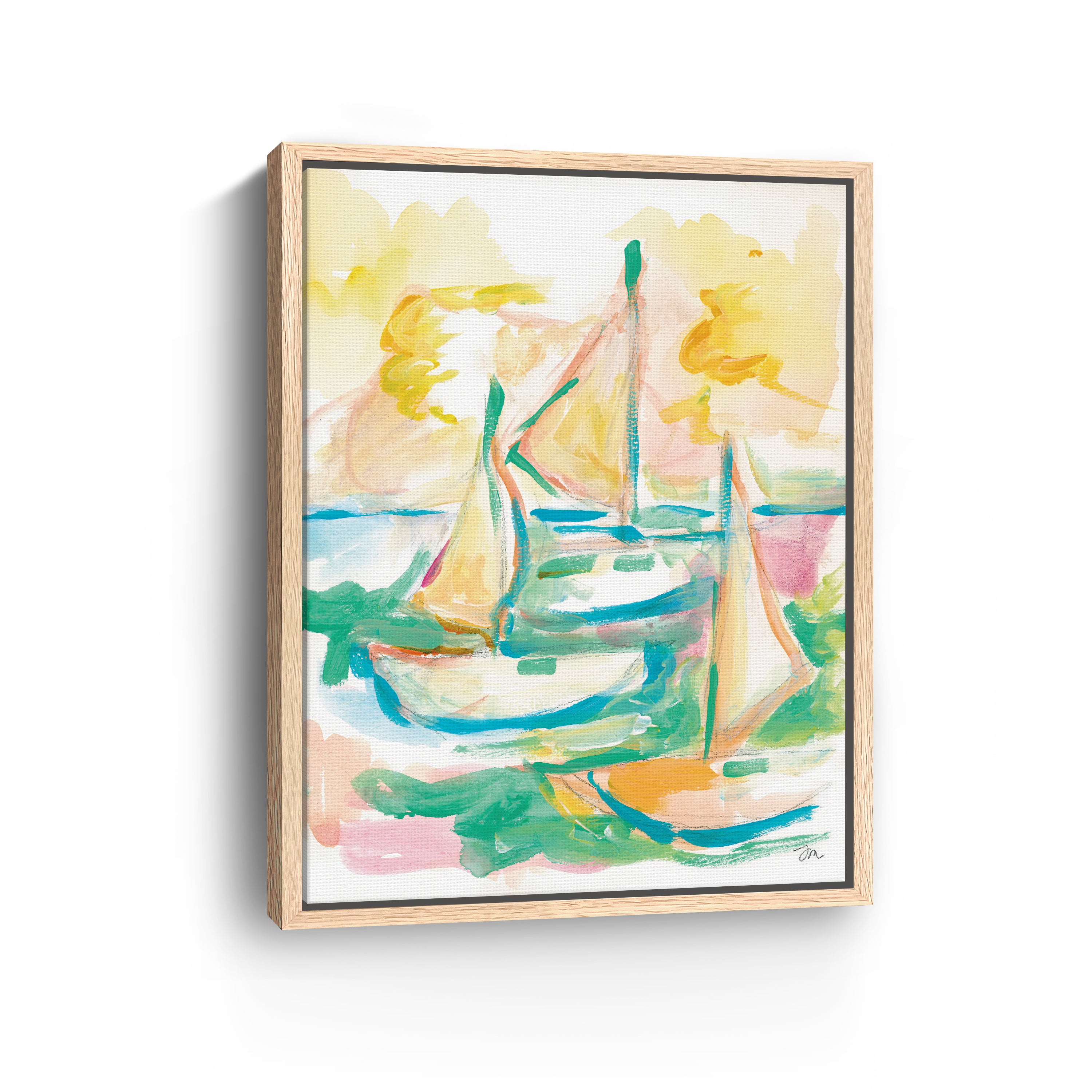 Three by Sea Canvas Giclee