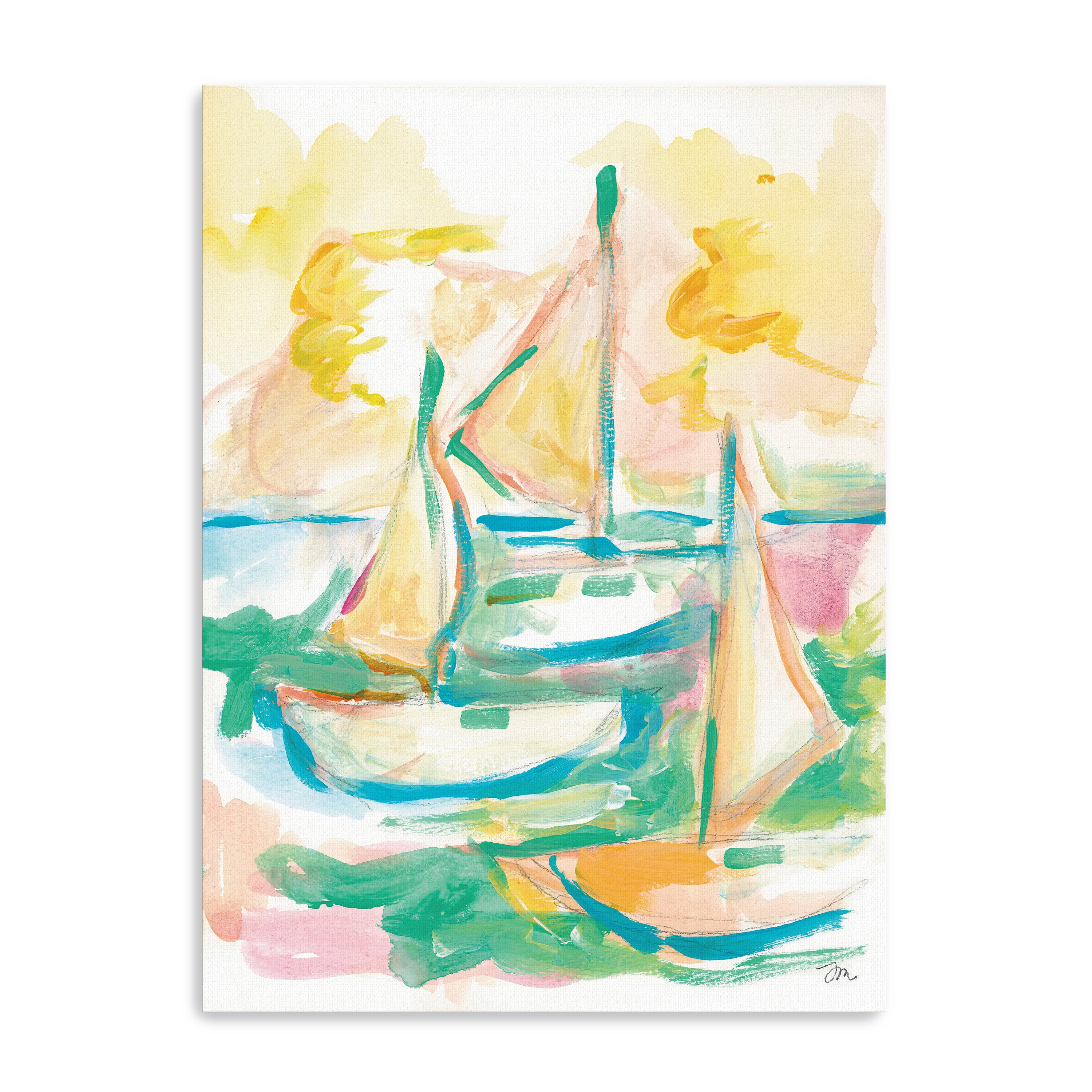 Three by Sea Canvas Giclee